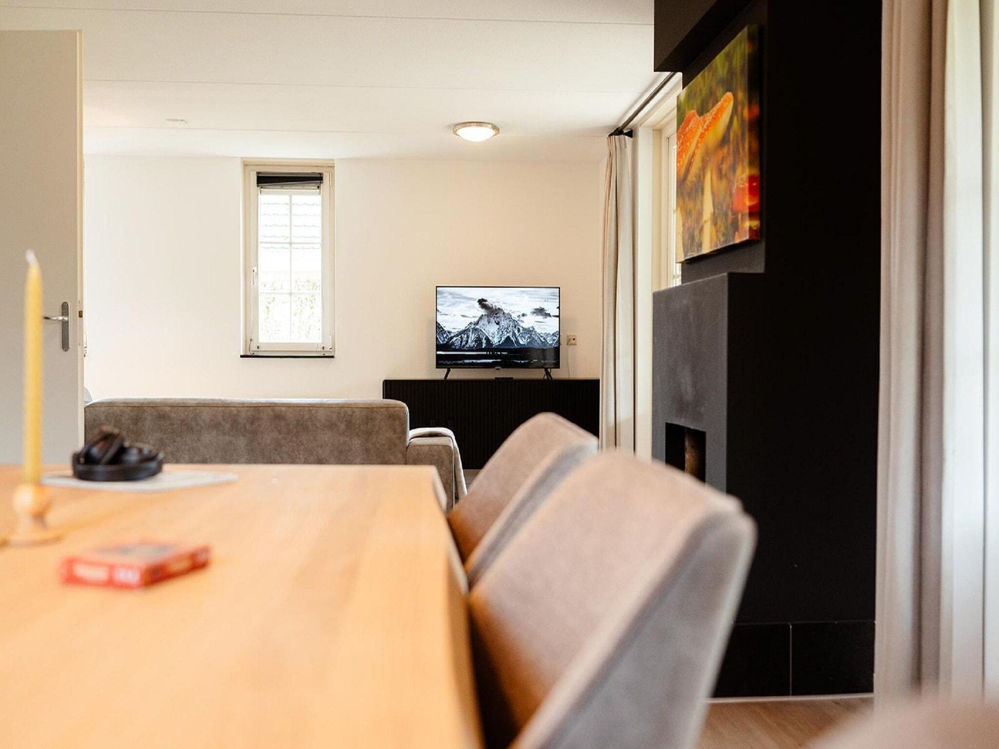 De woonkamer van Landgoed De IJsvogel 3 in Voorthuizen