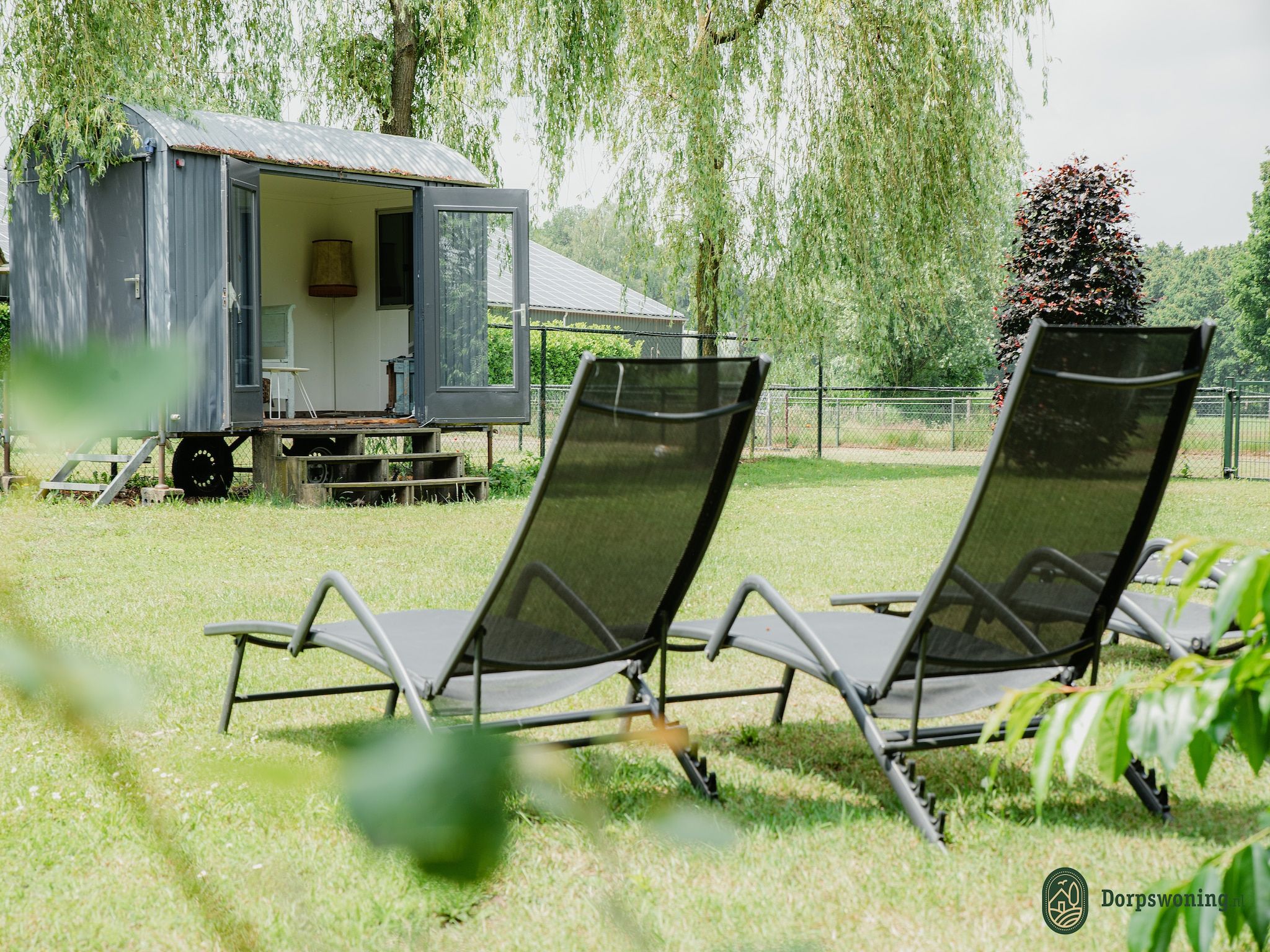 De tuin van Dorpswoning Het Landelijke in Leende