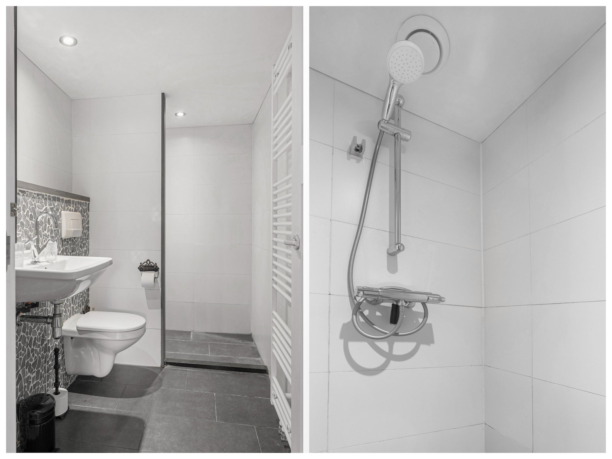 De badkamer van Naast het Bollenveld in Egmond-Binnen