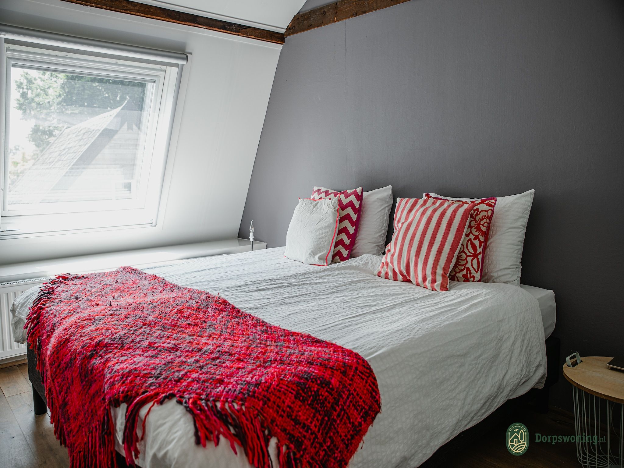 Een slaapkamer van Dorpswoning Op Niveau in Leende