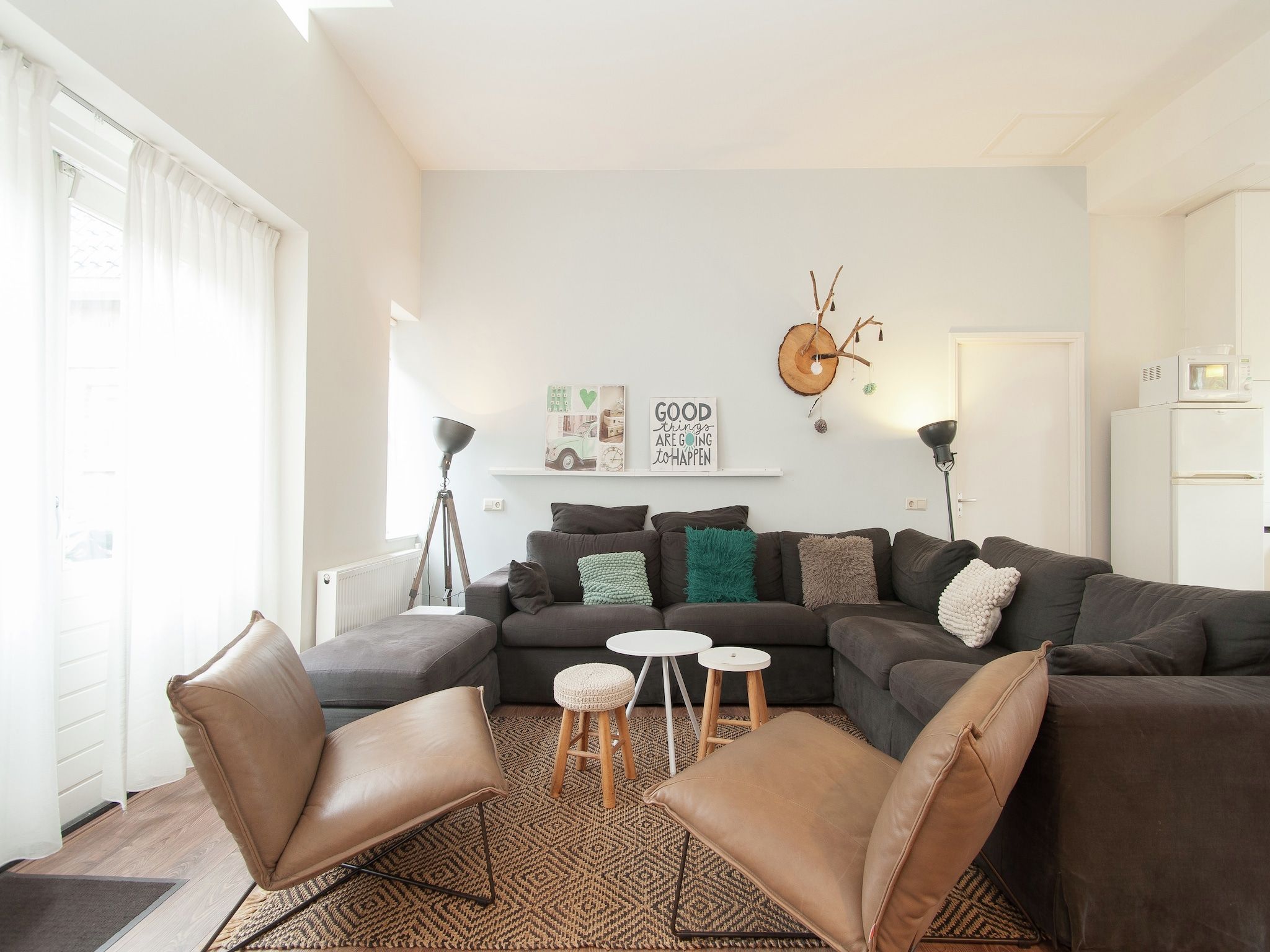 De woonkamer van Huize Glory Amethist aan Zee in Bergen aan zee