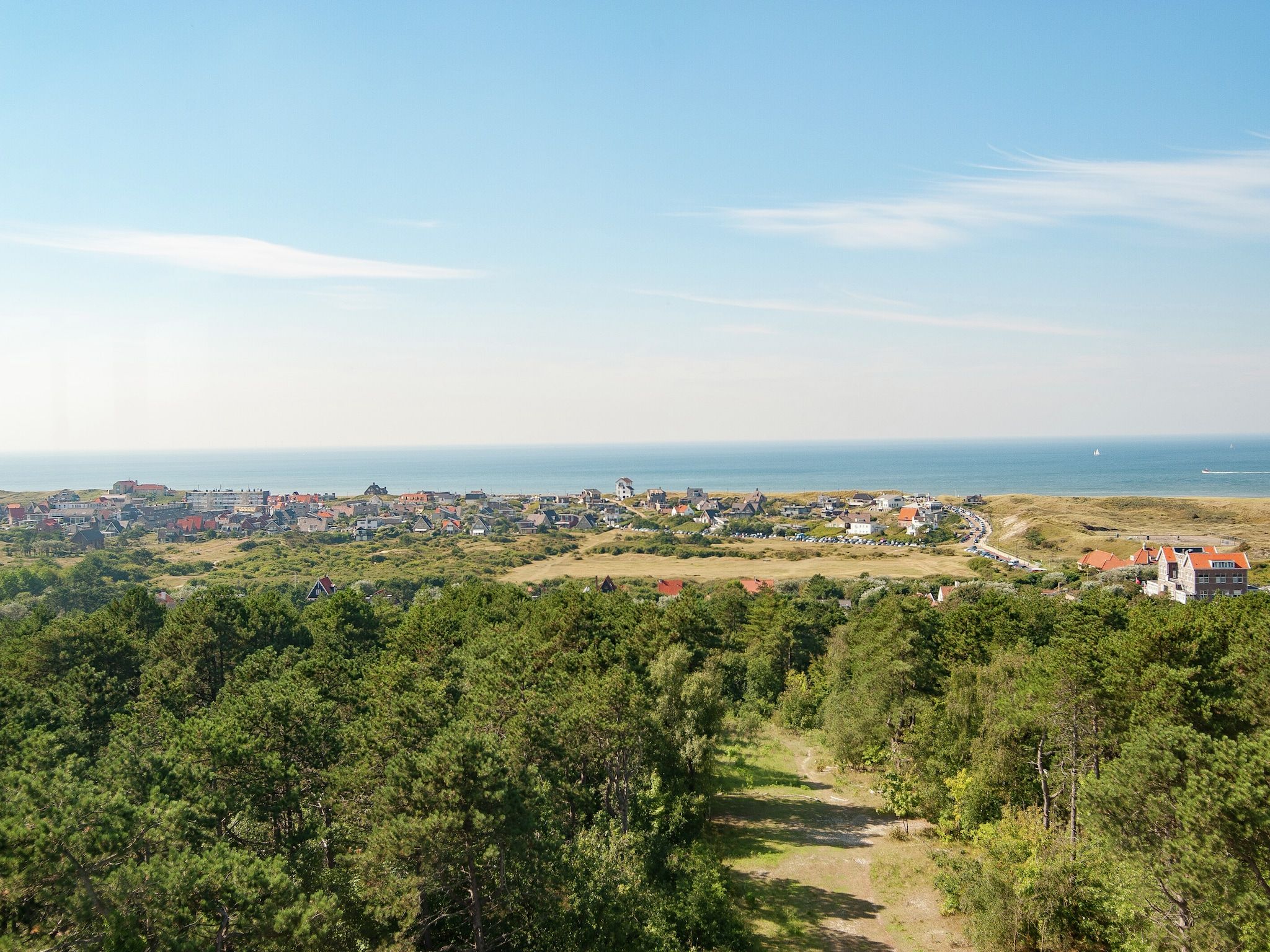 Het uitzicht vanaf Huize Glory Amethist aan Zee in Bergen aan zee