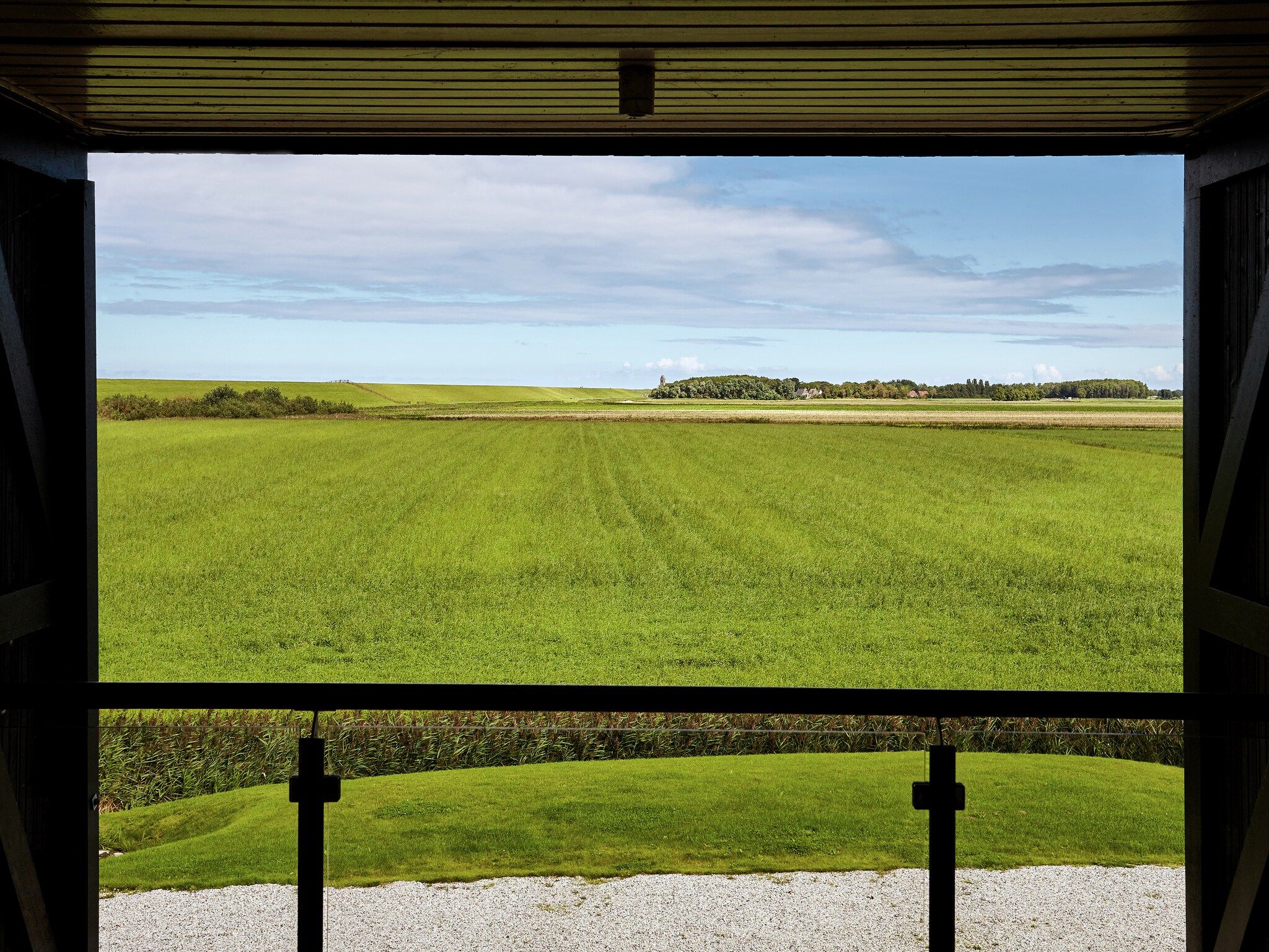 Het uitzicht vanaf Landhuis Wad Anders in Wierum
