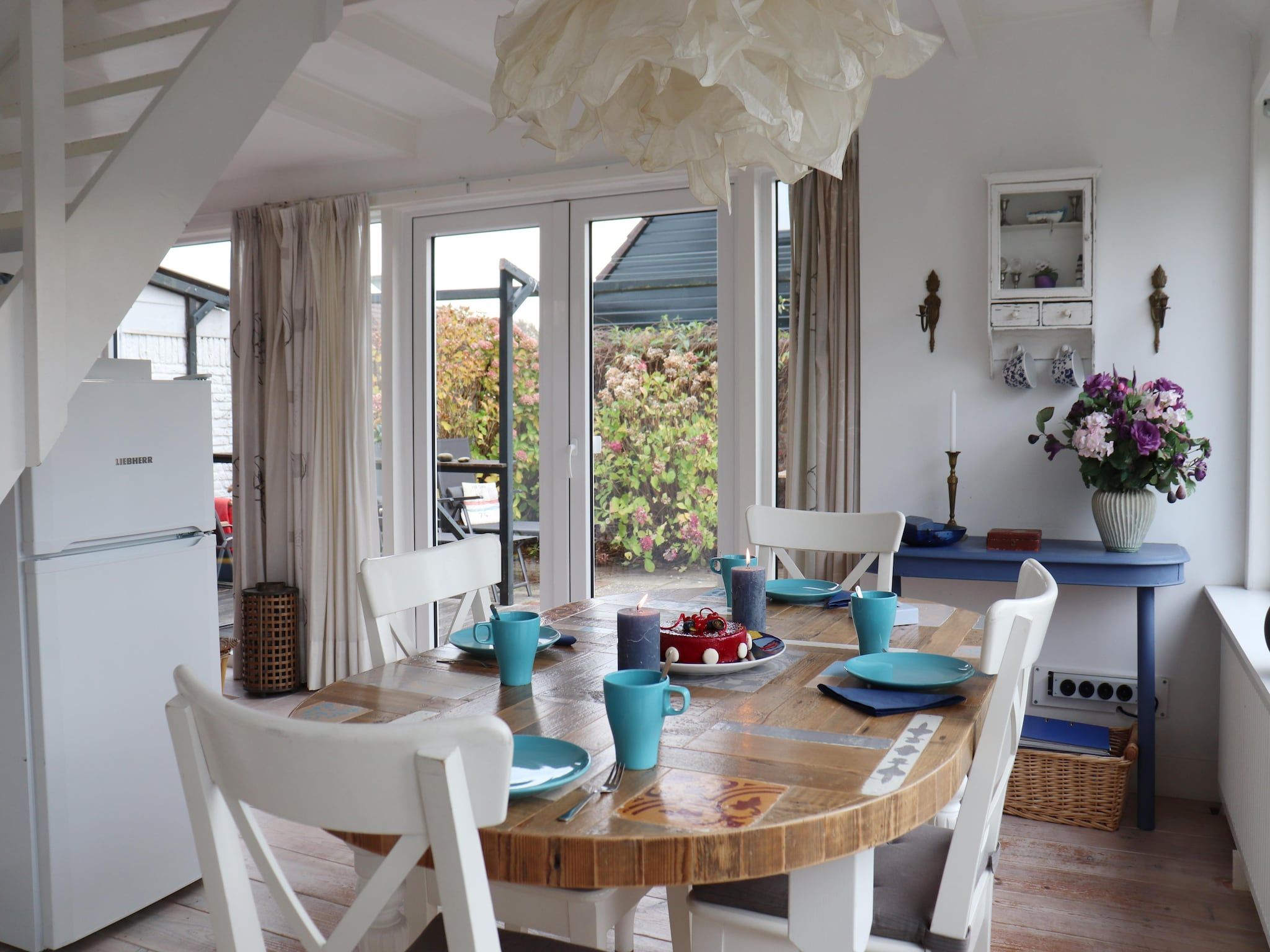 De eetkamer van Marie aan Zee in Noordwijkerhout