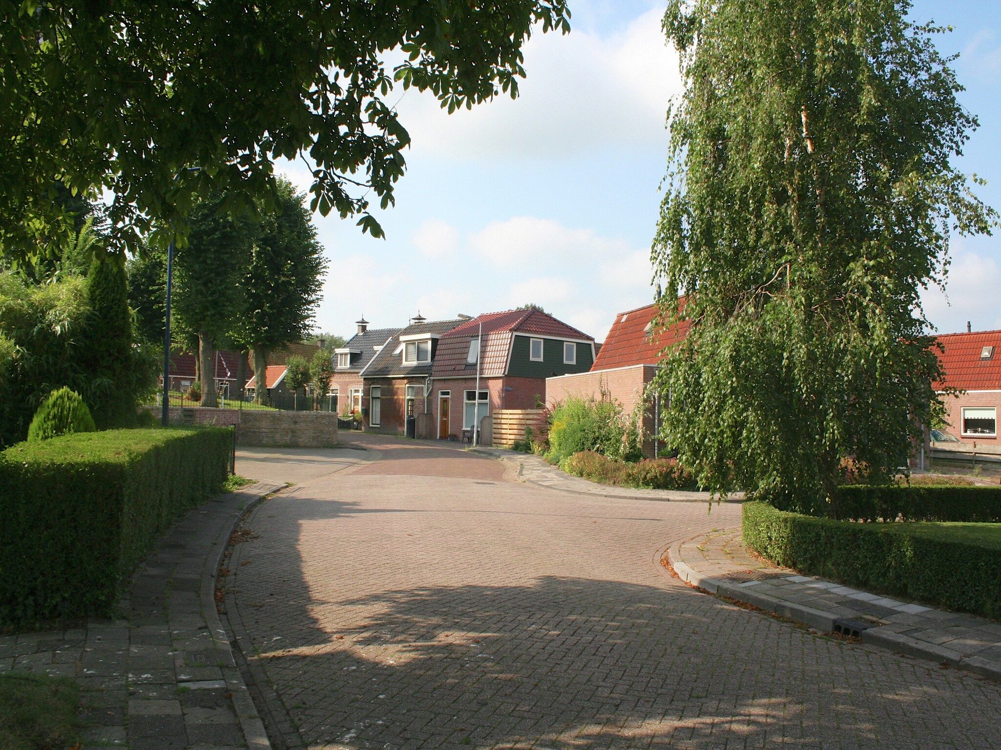 Het uitzicht vanaf B en B It Huuske in Easterlittens