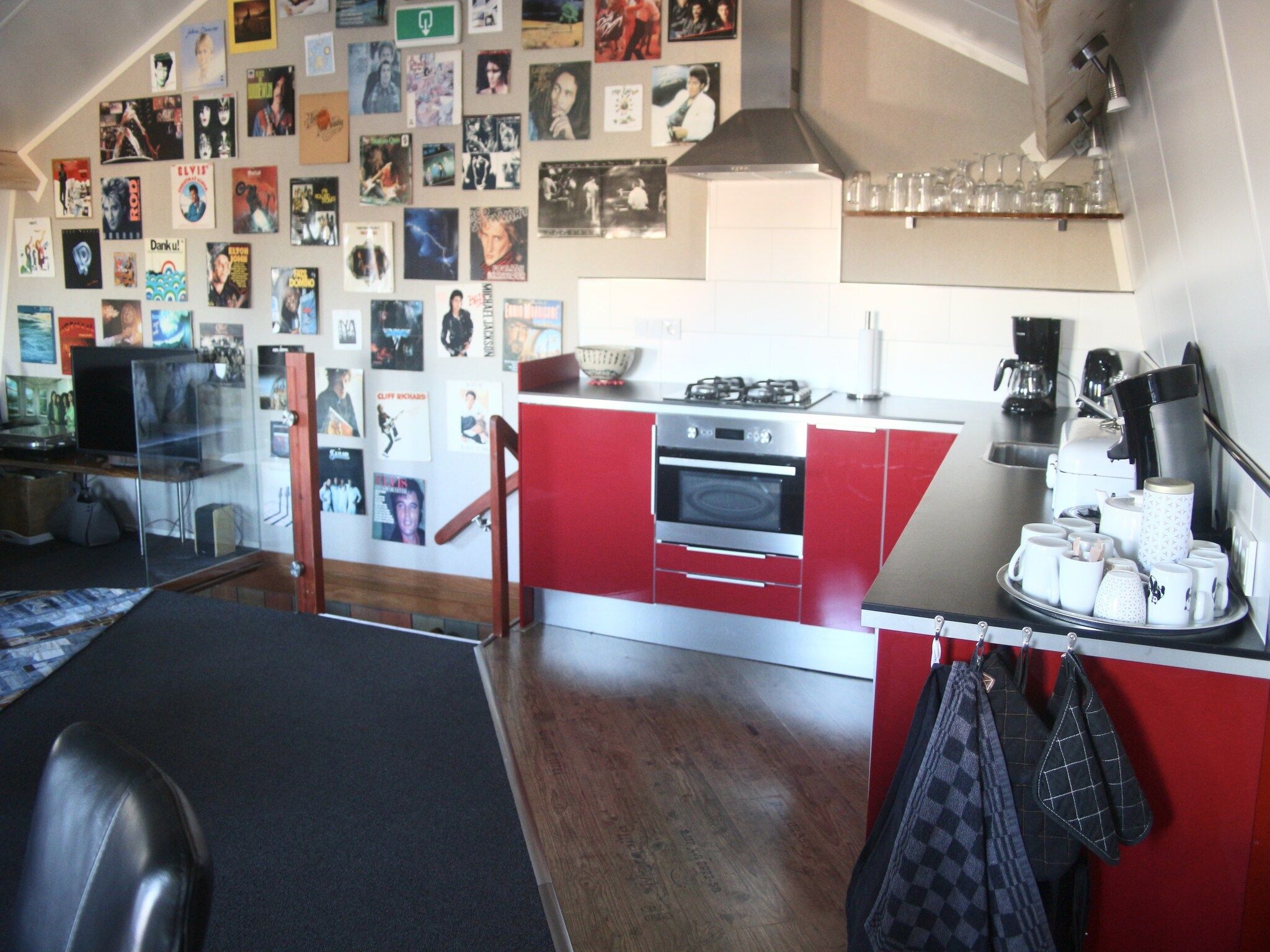 De keuken van B en B It Huuske in Easterlittens