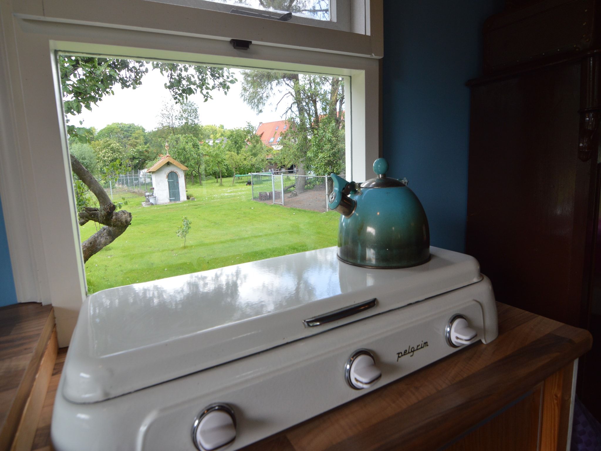 De keuken van Pipowagen de Weideblick in Bergen op Zoom