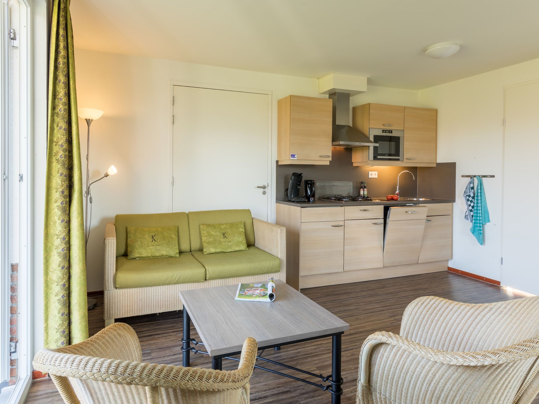 De woonkamer van Résidence Klein Vink 3 in Arcen