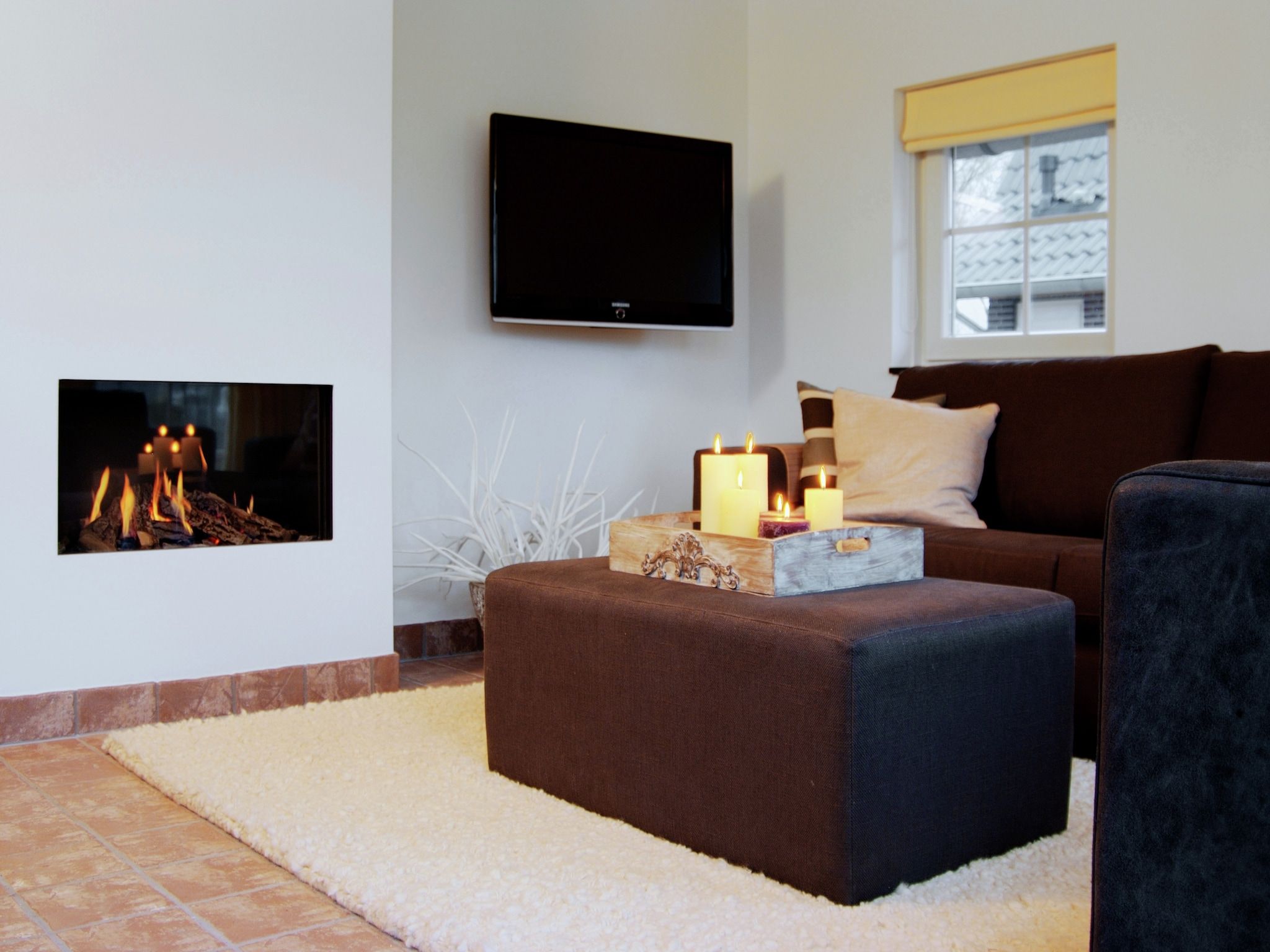 De woonkamer van Hof van Salland 2 in Hellendoorn