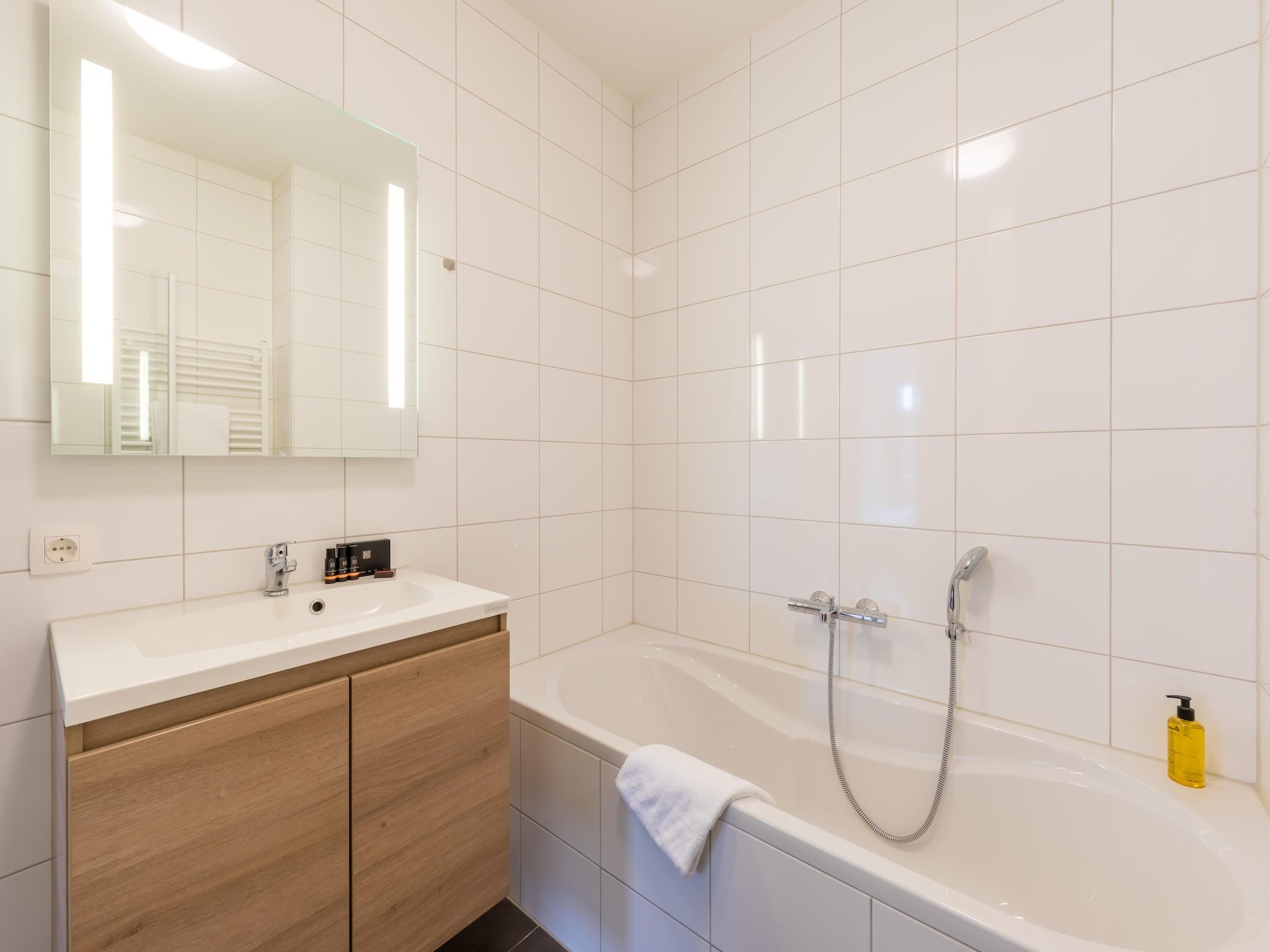 De badkamer van Résidence Wijngaerde 3 in Domburg