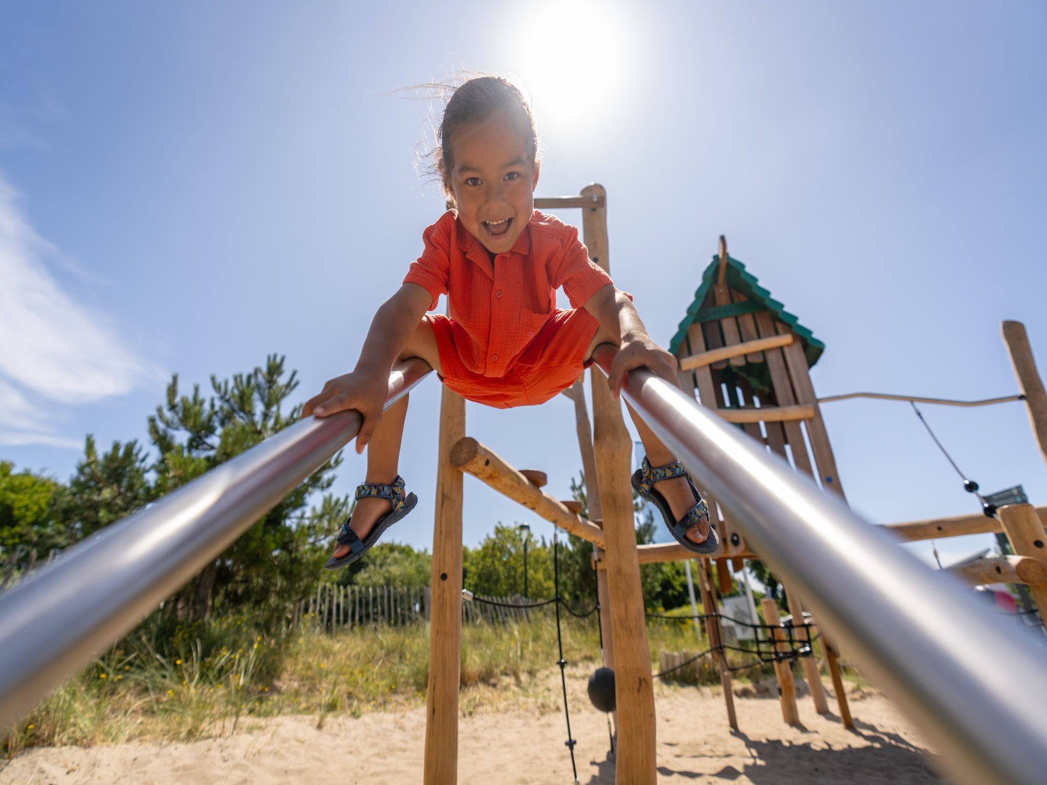 Parkfaciliteiten bij Vakantiepark Boomhiemke 1 in Hollum