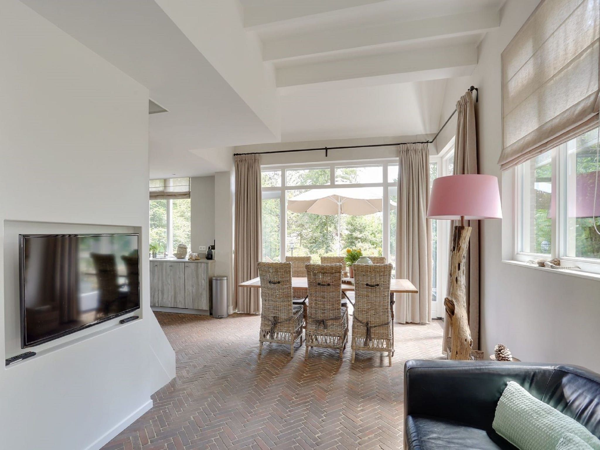 De woonkamer van Vakantiepark Sandberghe 1 in Uden