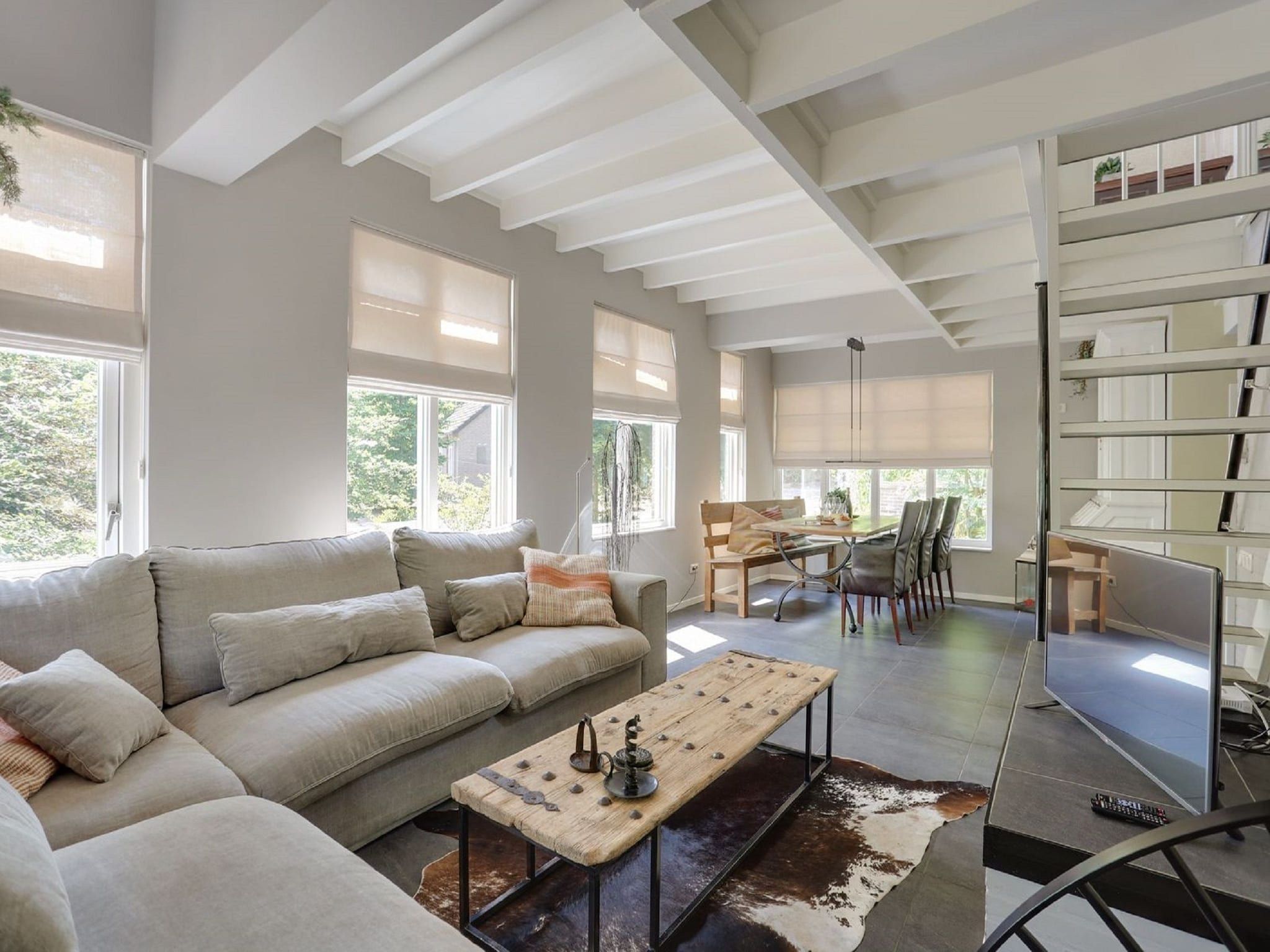 De woonkamer van Vakantiepark Sandberghe 2 in Uden