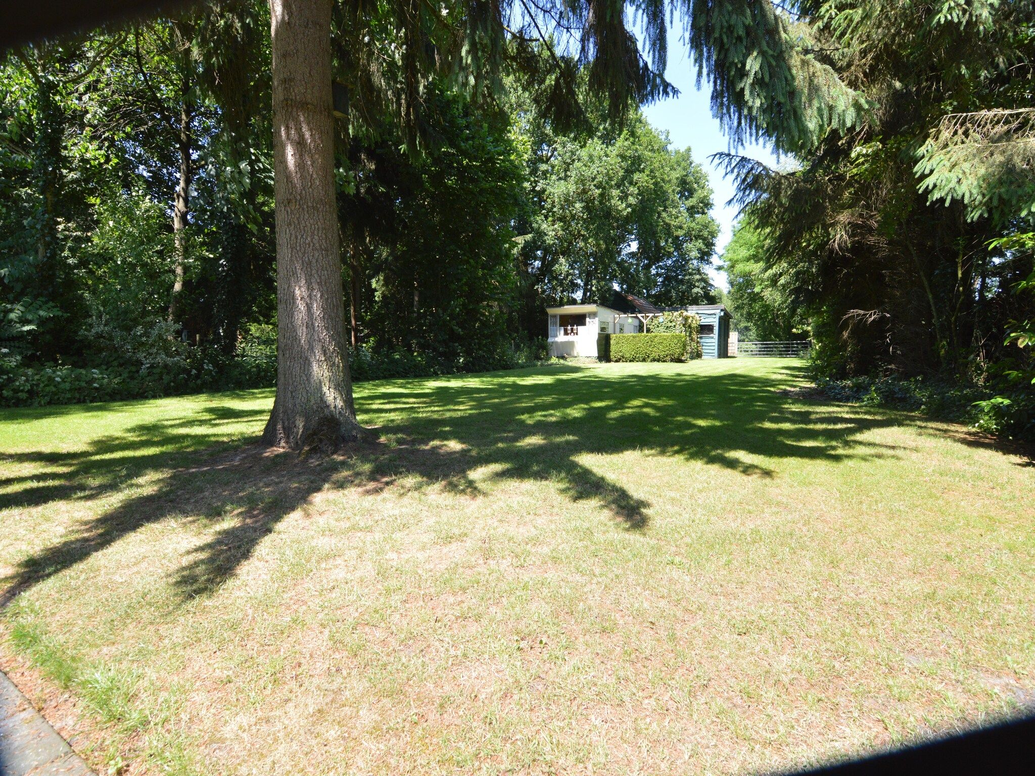 De tuin van Little White Cottage in Nijeberkoop