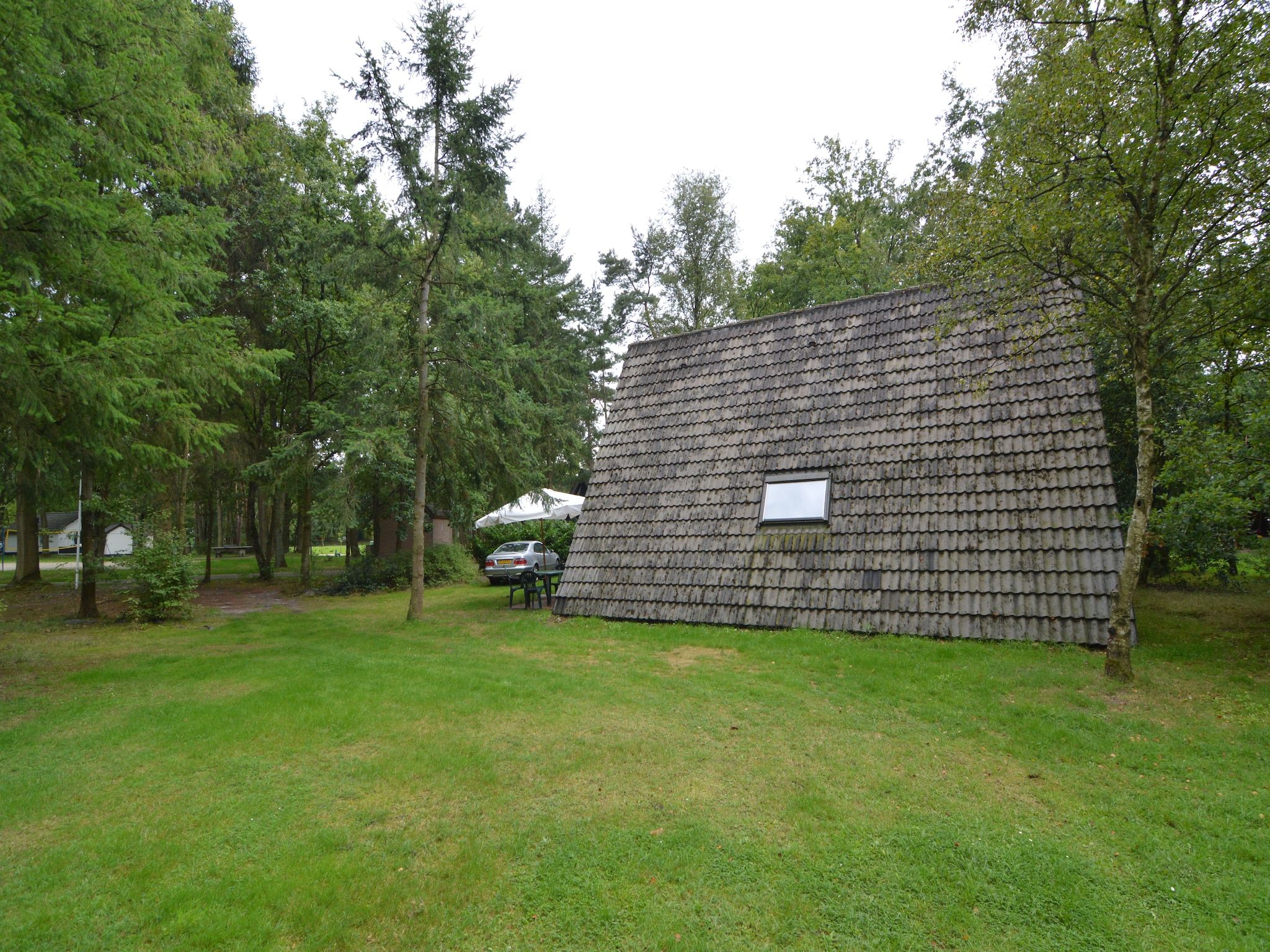 De tuin van Anjer Bungalow 61 in Stramproy