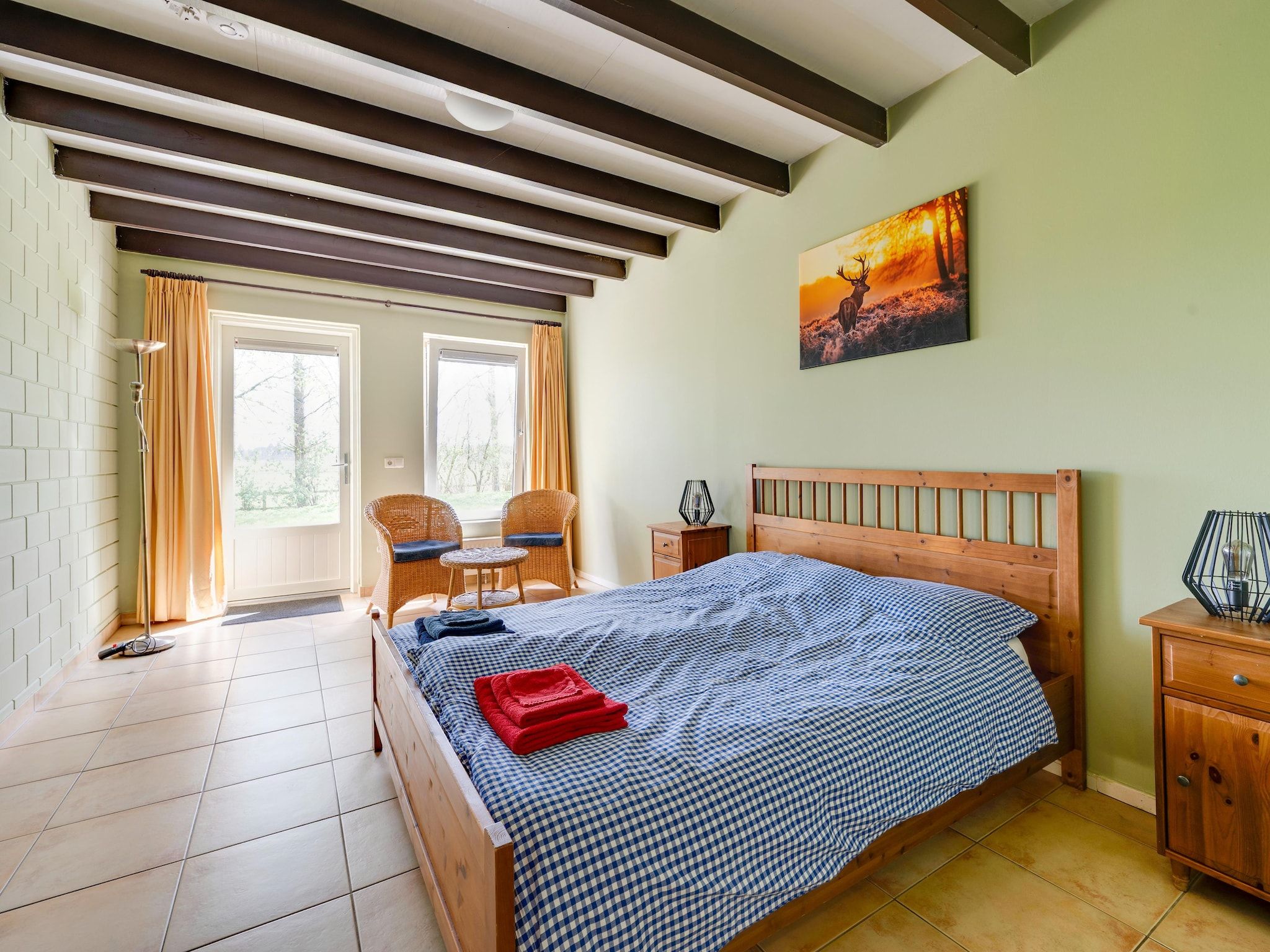 Een slaapkamer van De Kibbelhoeve in Kibbelveen