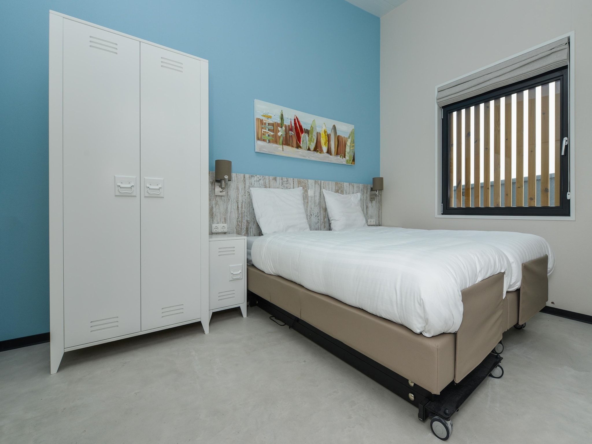 Een slaapkamer van Sea Lodges Bloemendaal 4 in Bloemendaal