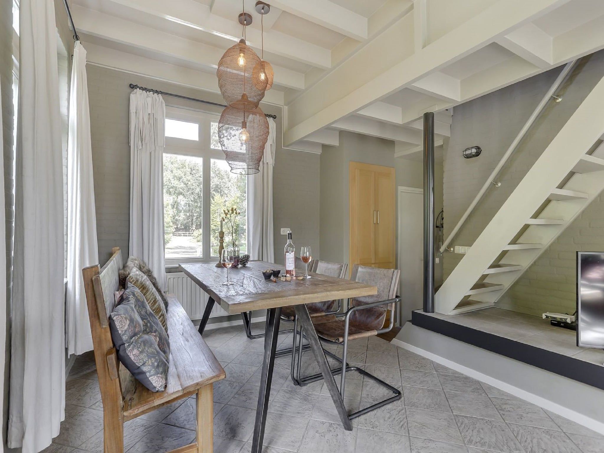 De woonkamer van Vakantiepark Sandberghe 5 in Uden