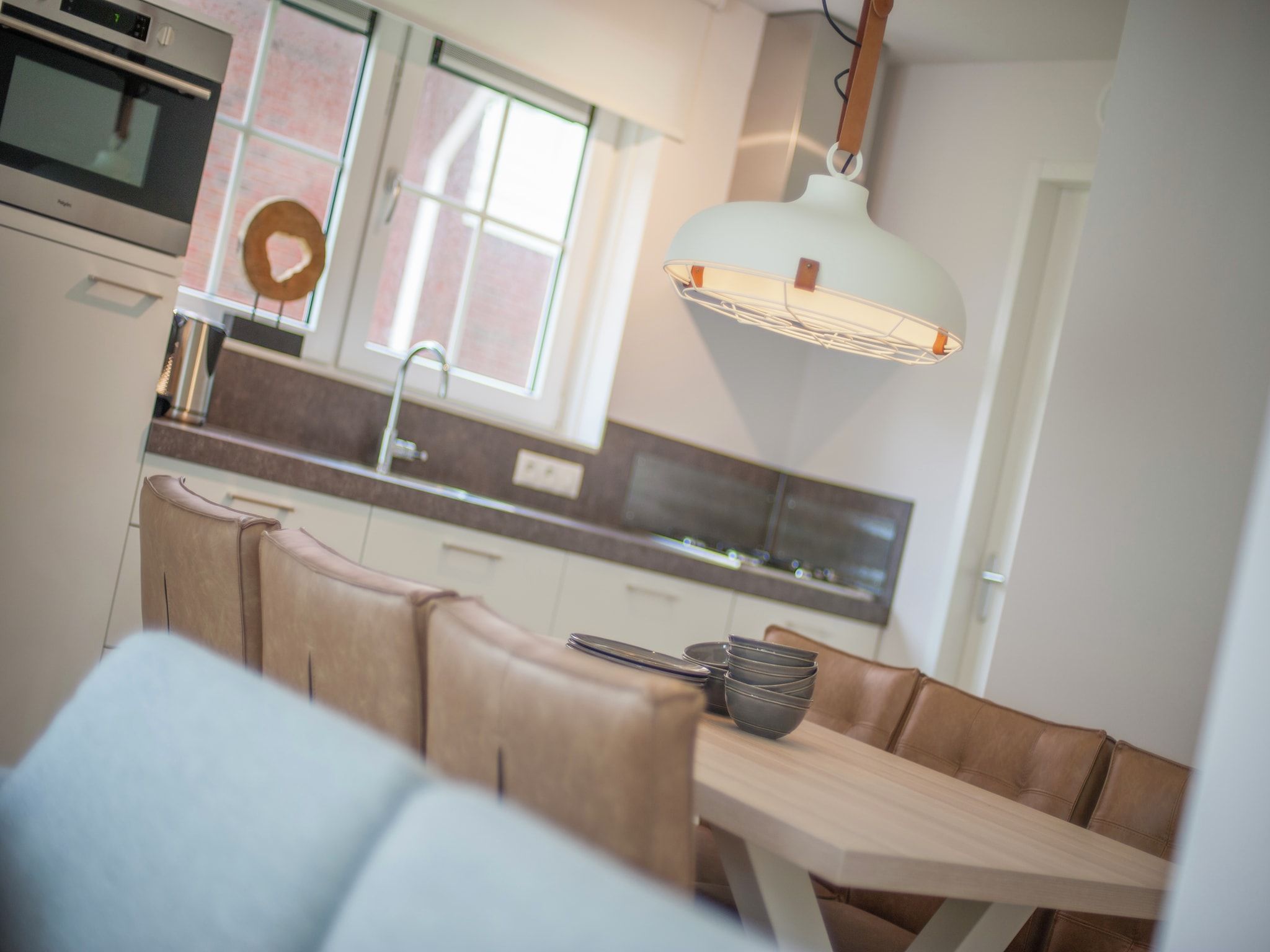 De keuken van Noordzee Résidence Dishoek 11 in Koudekerke