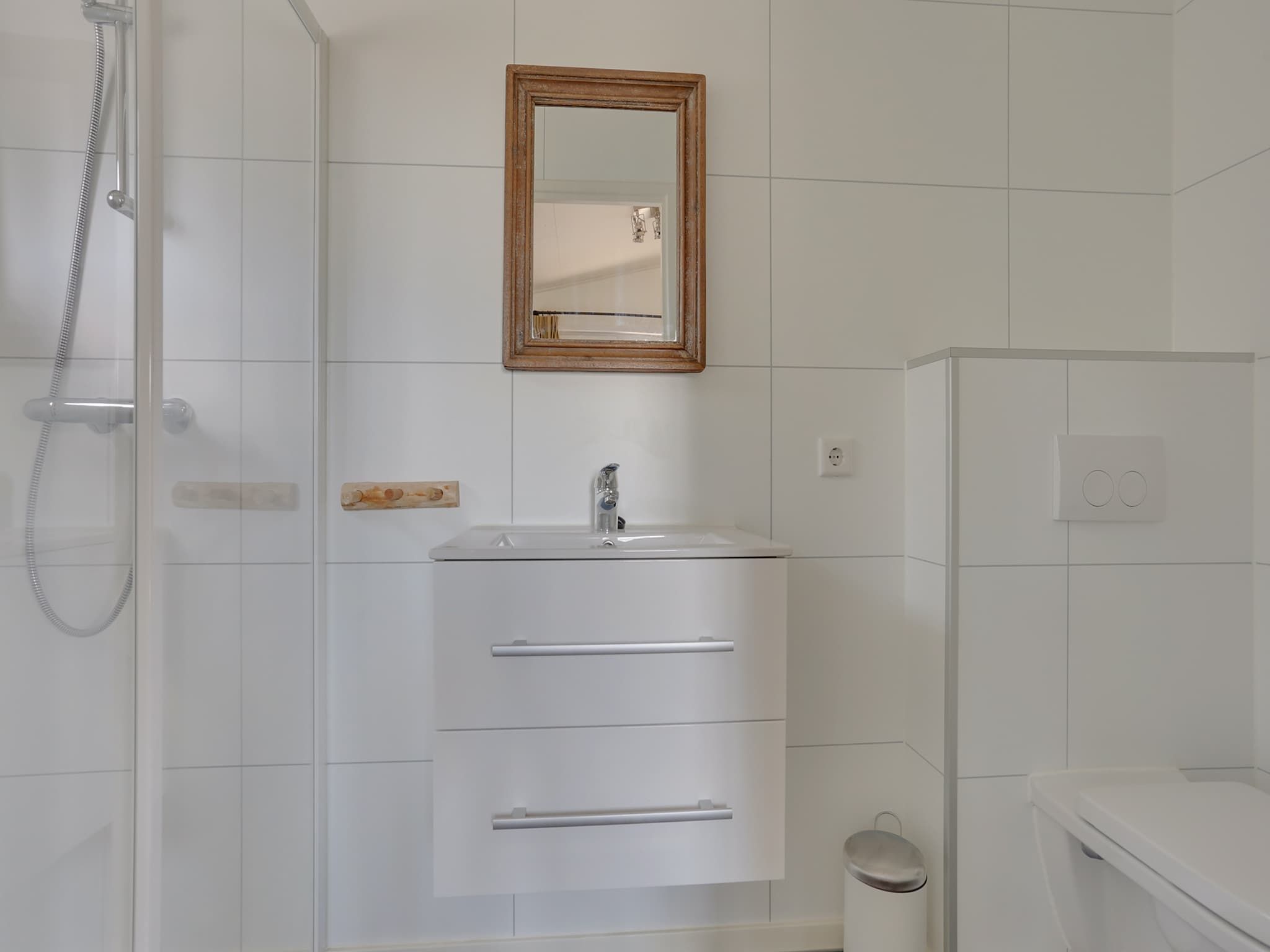 De badkamer van Vakantiepark Sandberghe 6 in Uden