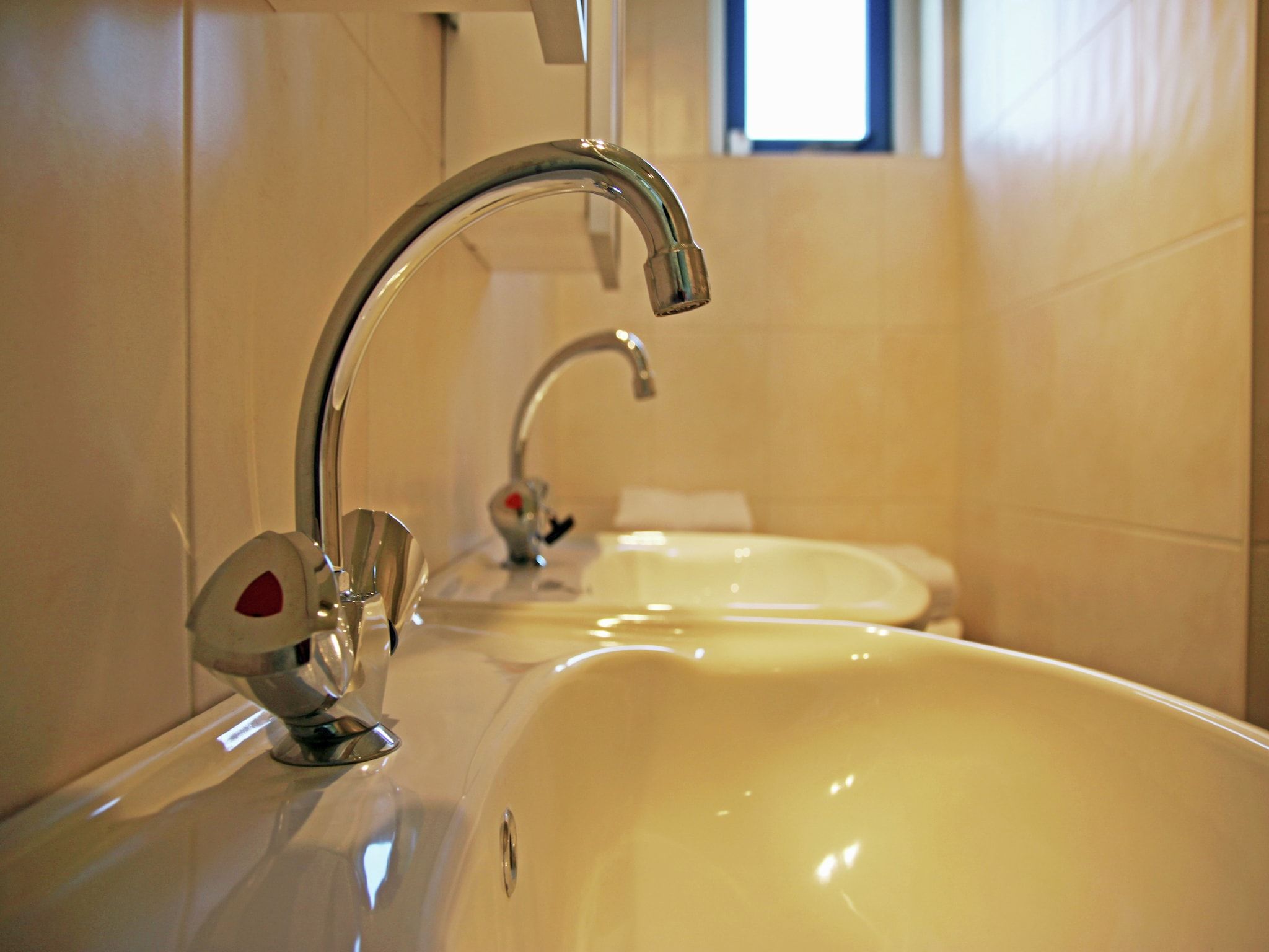 De badkamer van Villa Jean in Schoorl