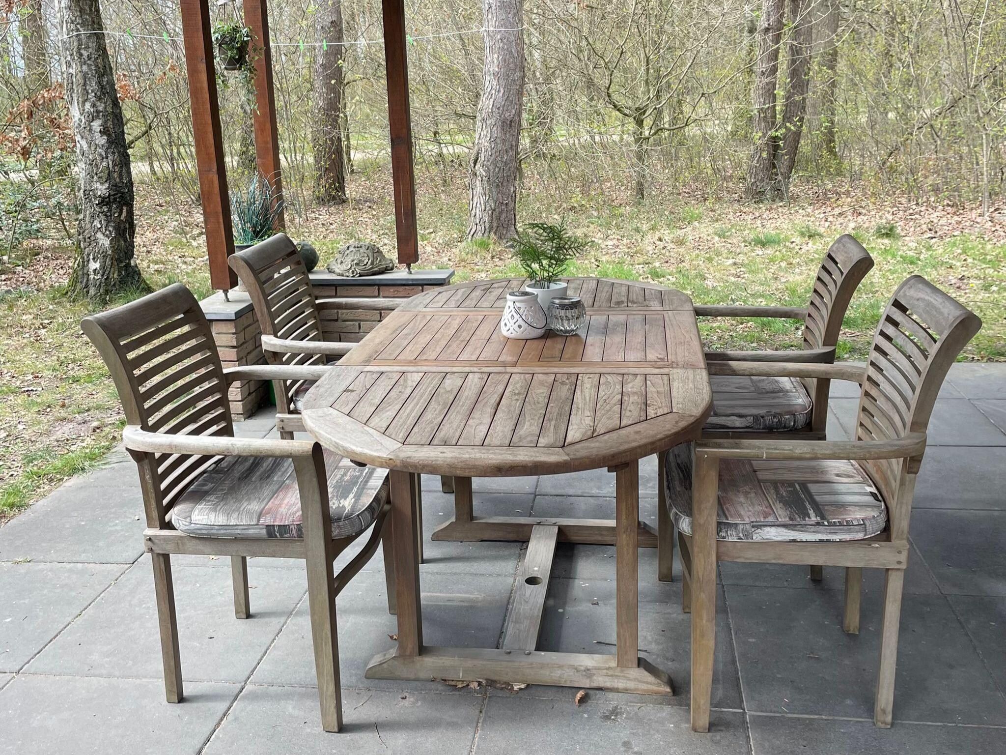 Het terras van Het Kleine Landgoed in Stramproy