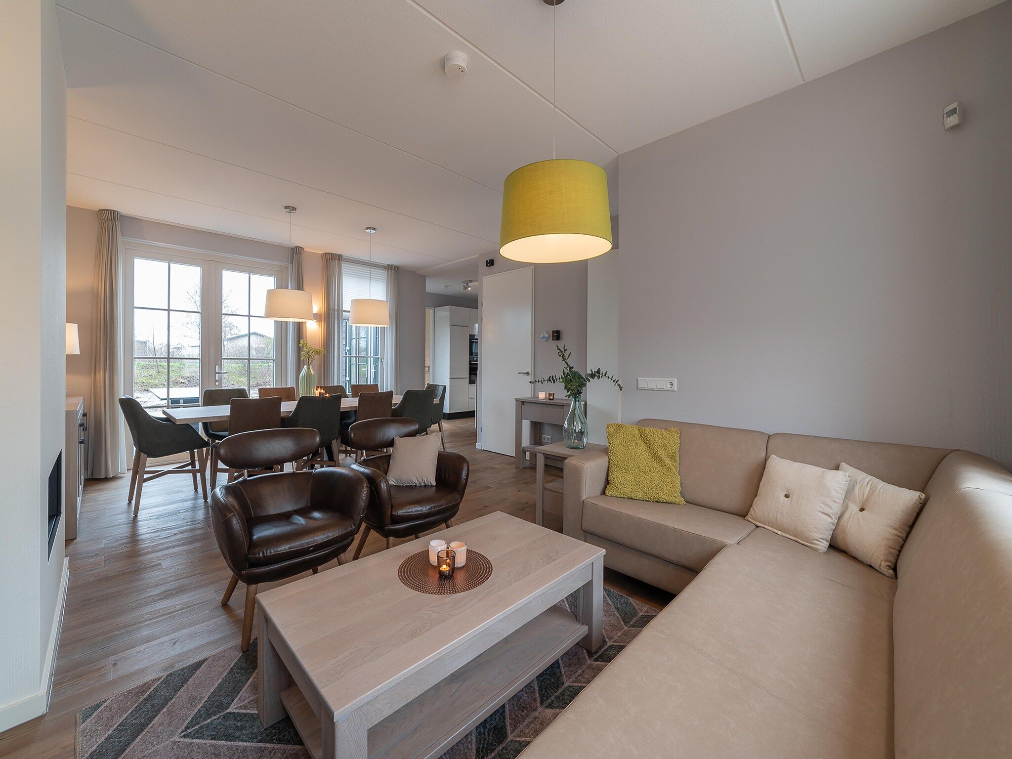 De woonkamer van Zeeuwse Pracht Kindervilla in Colijnsplaat