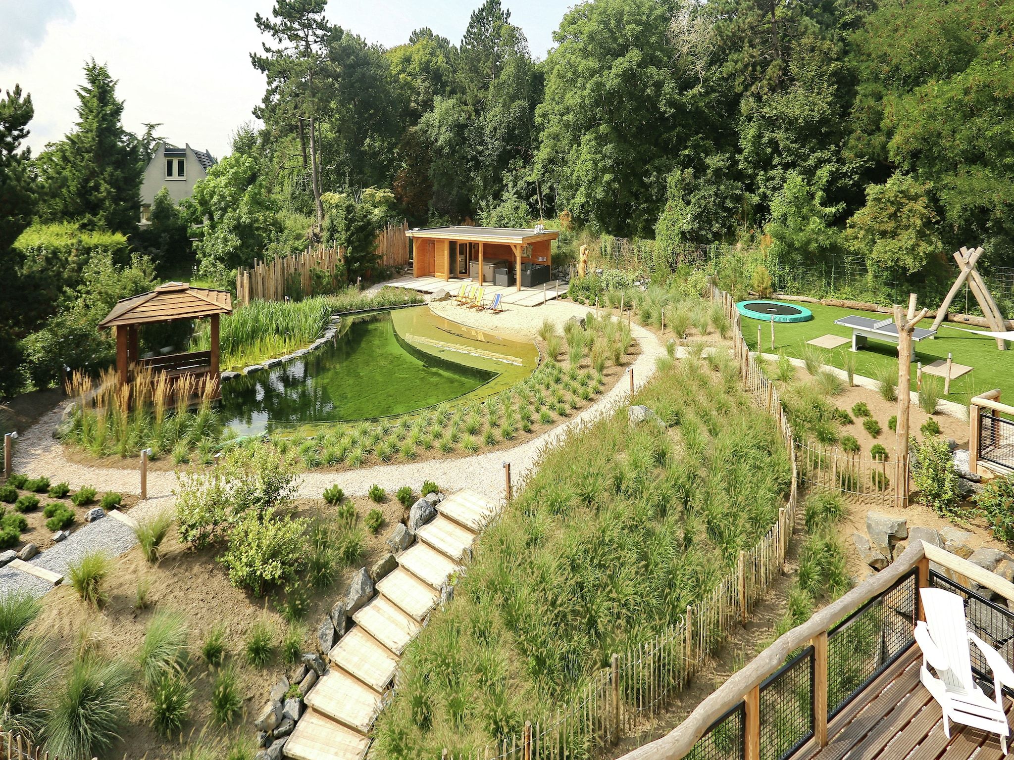 De tuin van Duinvilla Noordwijk in Noordwijk