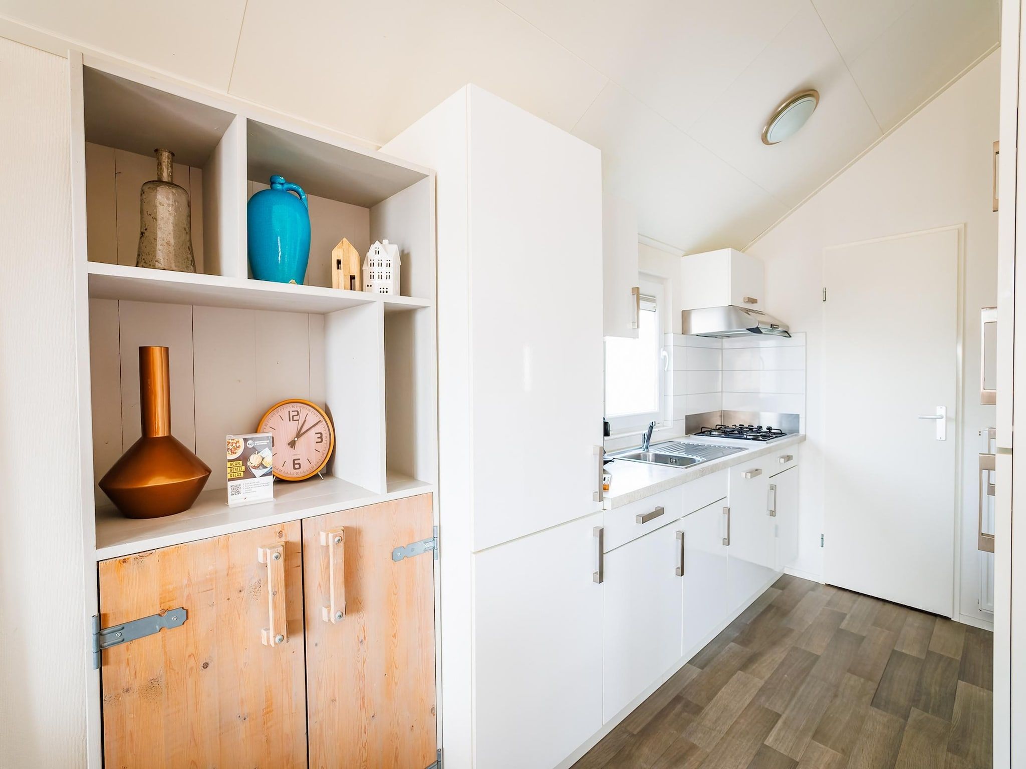 De keuken van Vakantiepark Eiland van Maurik 2 in Maurik