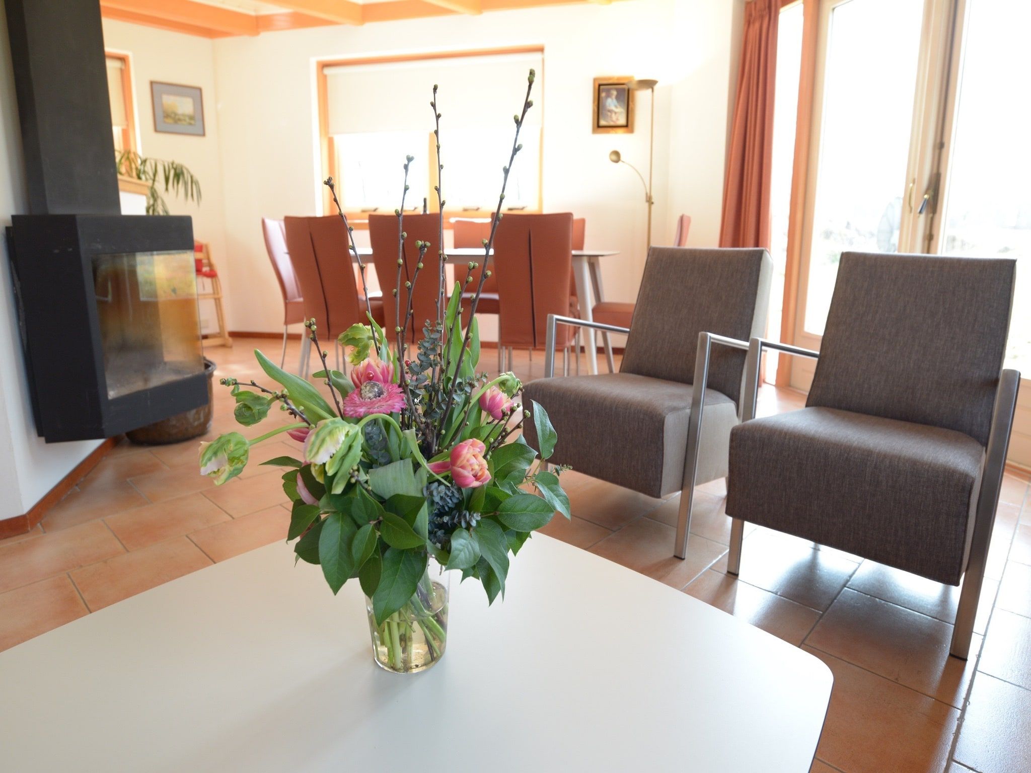 De woonkamer van De Kerkuil in De Cocksdorp-Texel