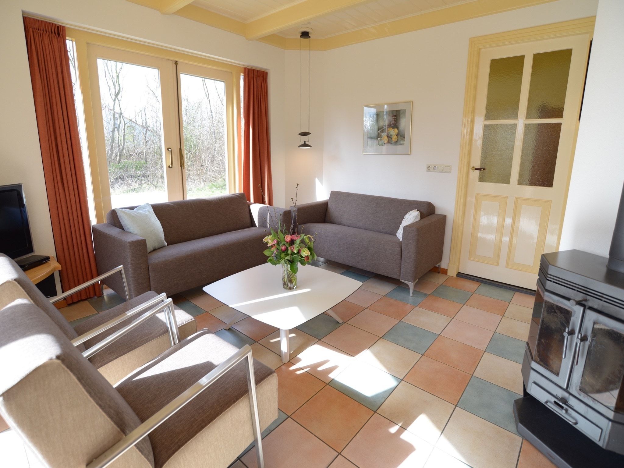 De woonkamer van De Ransuil in De Cocksdorp-Texel