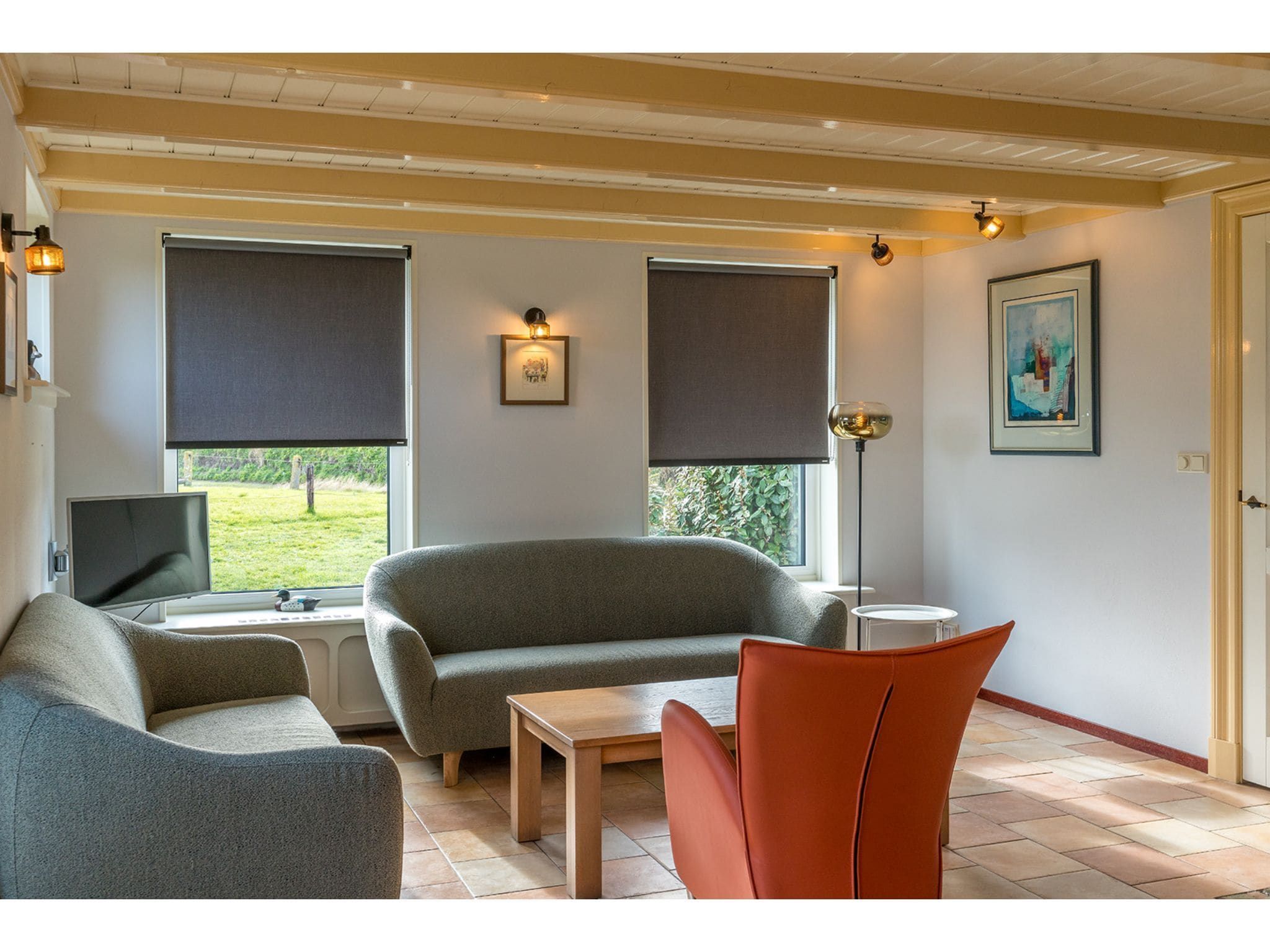 De woonkamer van Florijn 1 in Oost-Texel