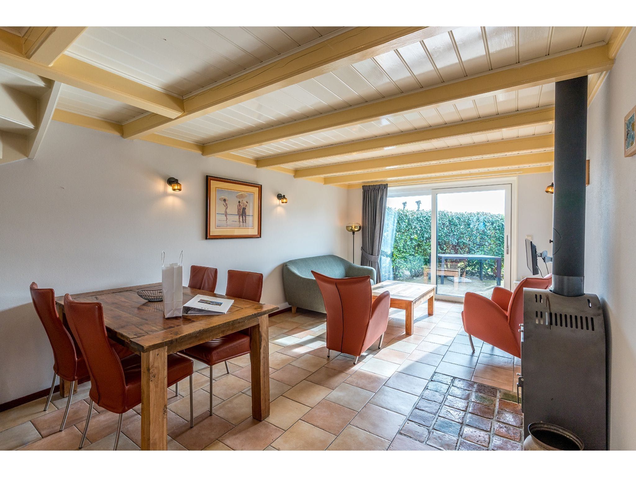 De woonkamer van Florijn 3 in Oost-Texel