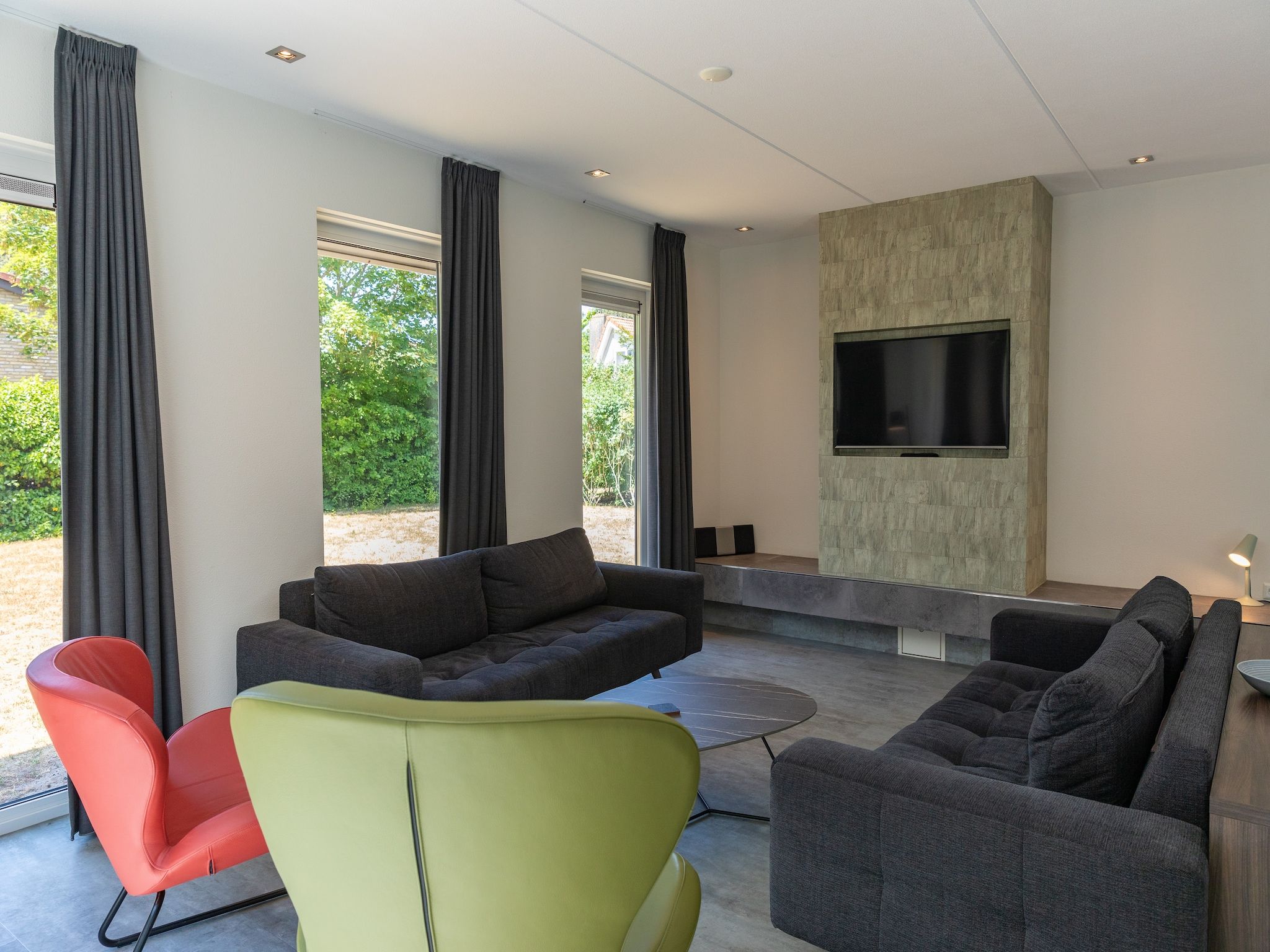 De woonkamer van Villa  Hoogelandt 10 in De Koog Texel