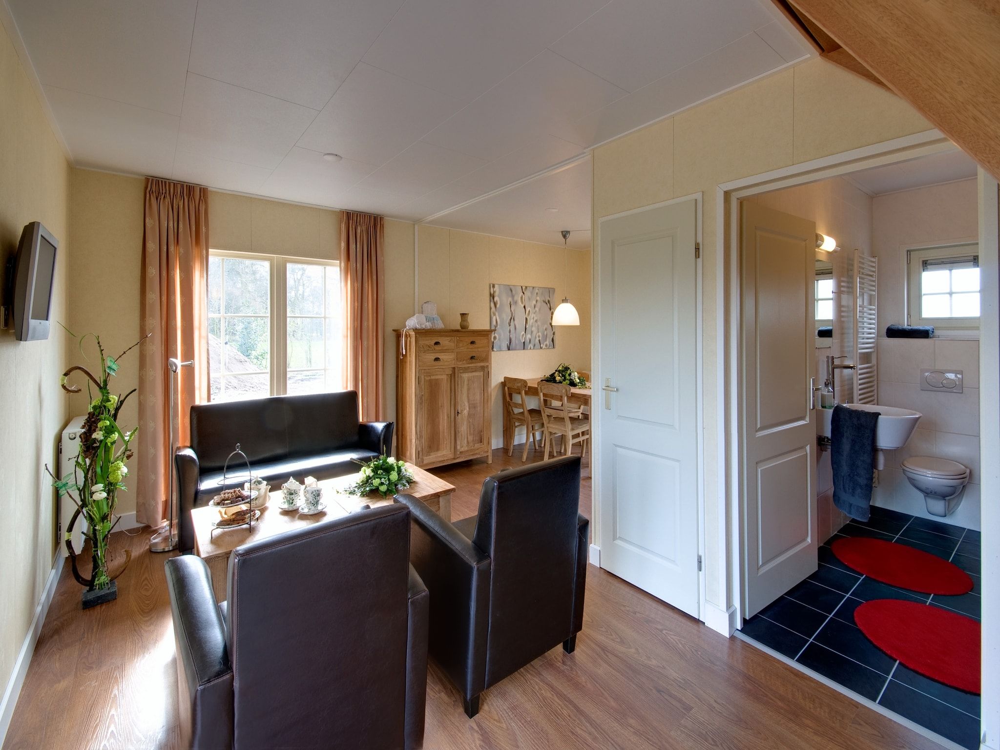 De woonkamer van Erve Woolderink in Wierden