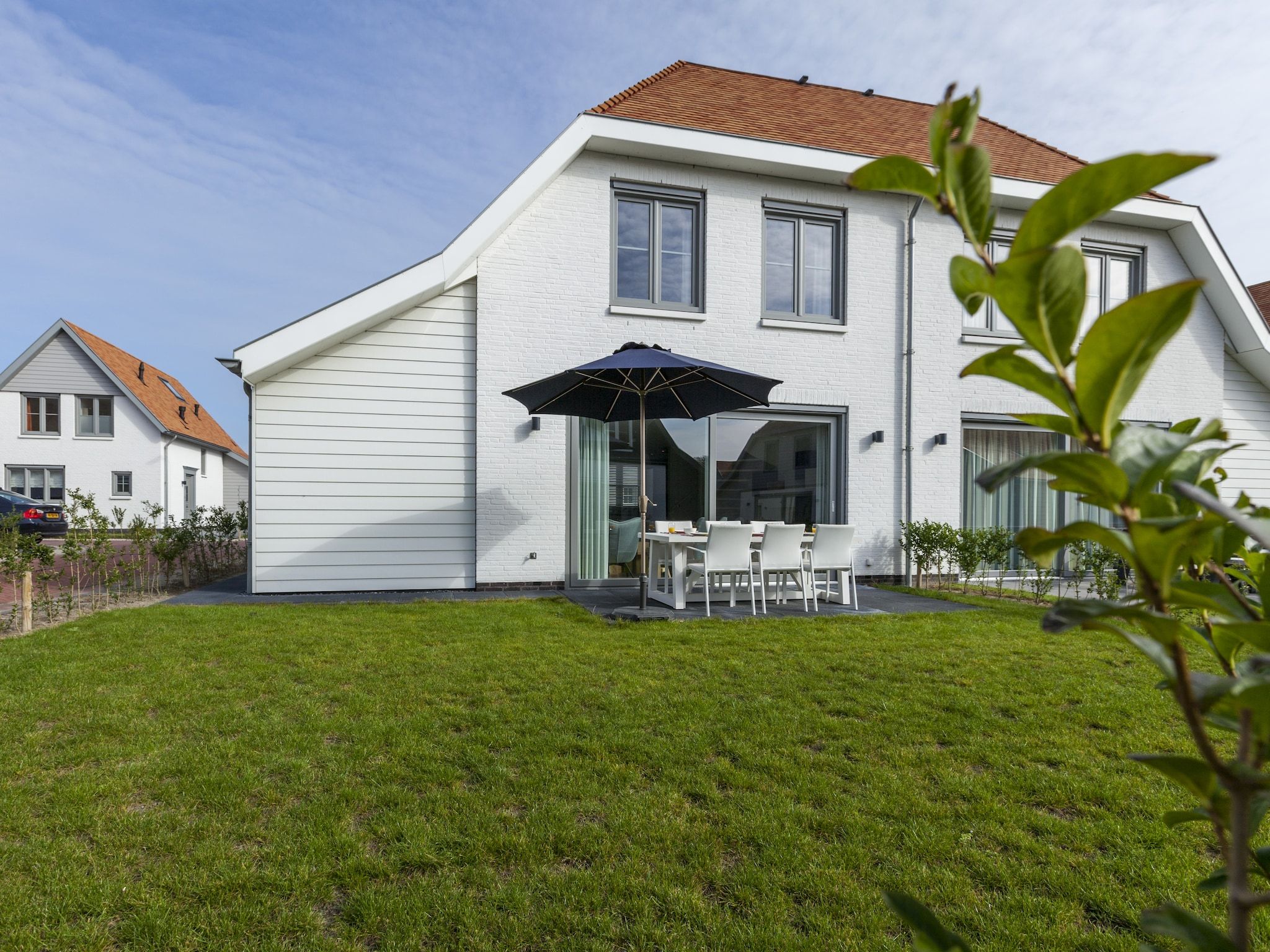 De tuin van Villa Zandduin in Cadzand