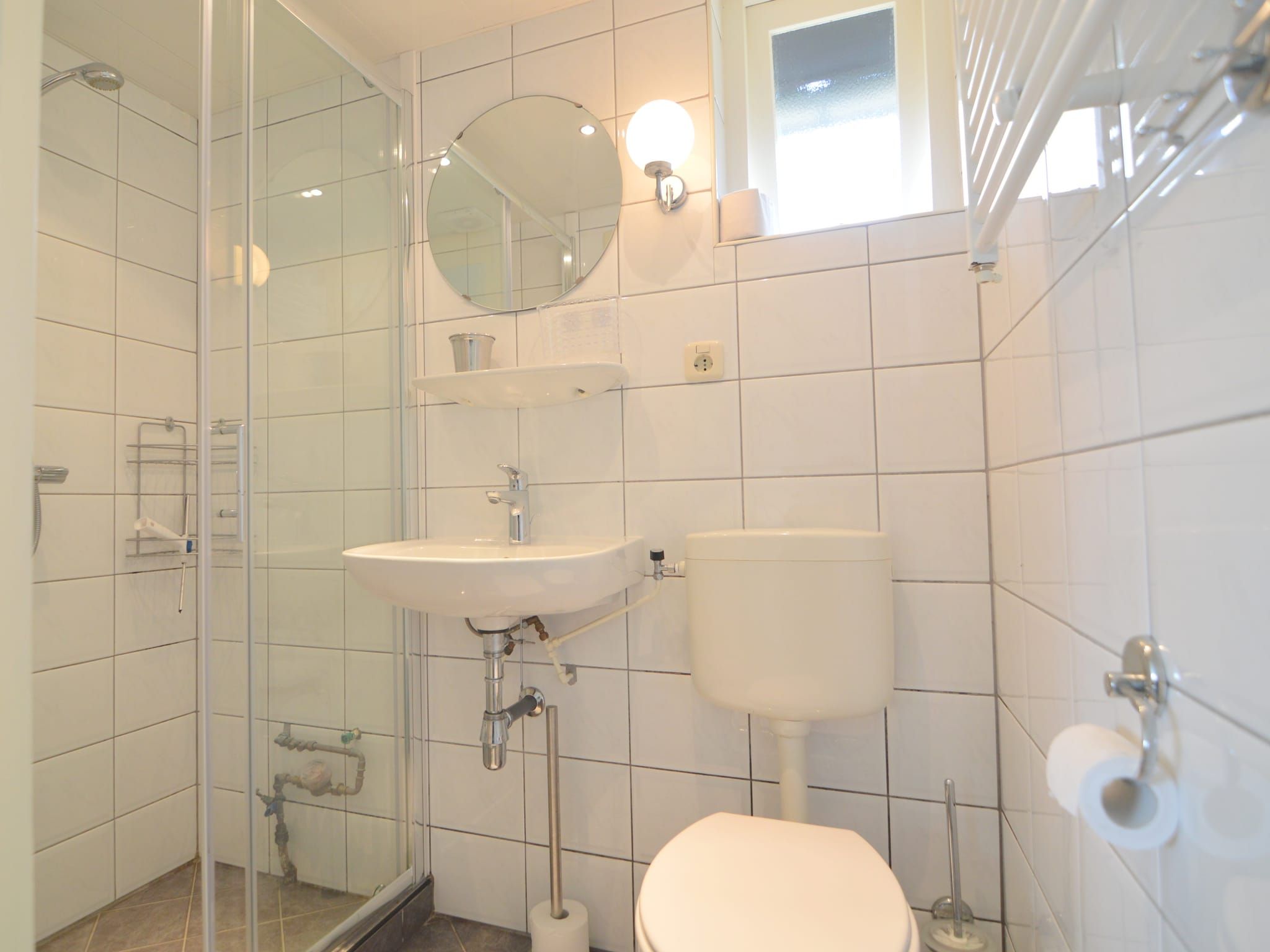 De badkamer van Bungalow nummer 1 in Stramproy