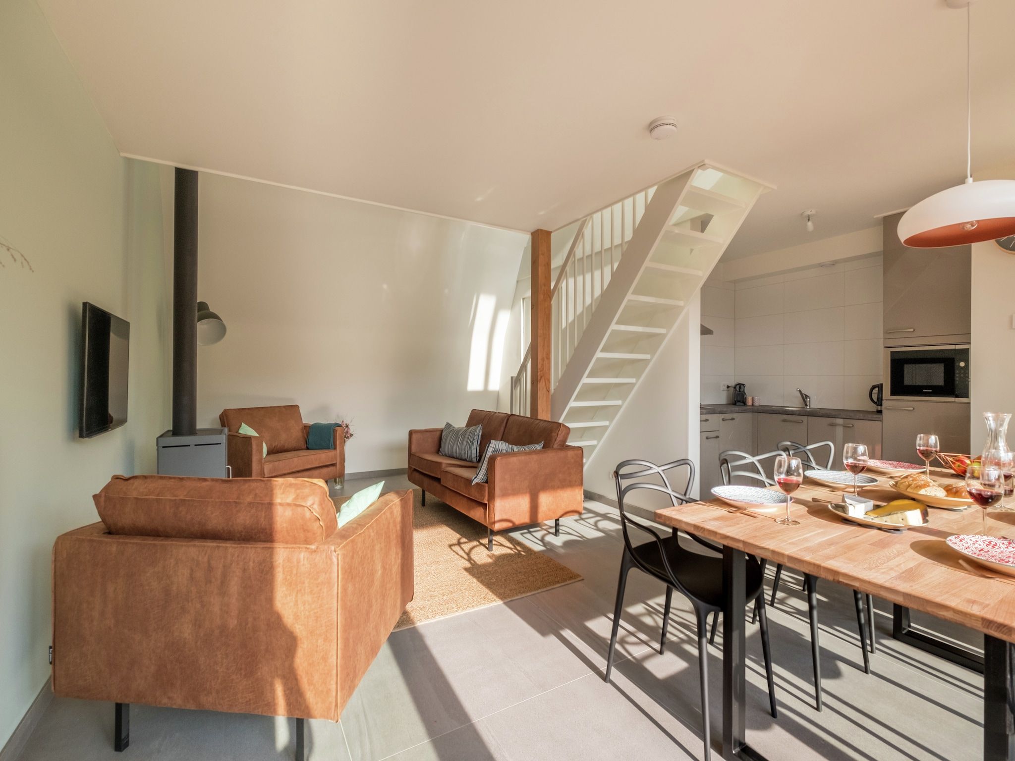 De woonkamer van Noordzee Resort Vlissingen 1 in Vlissingen