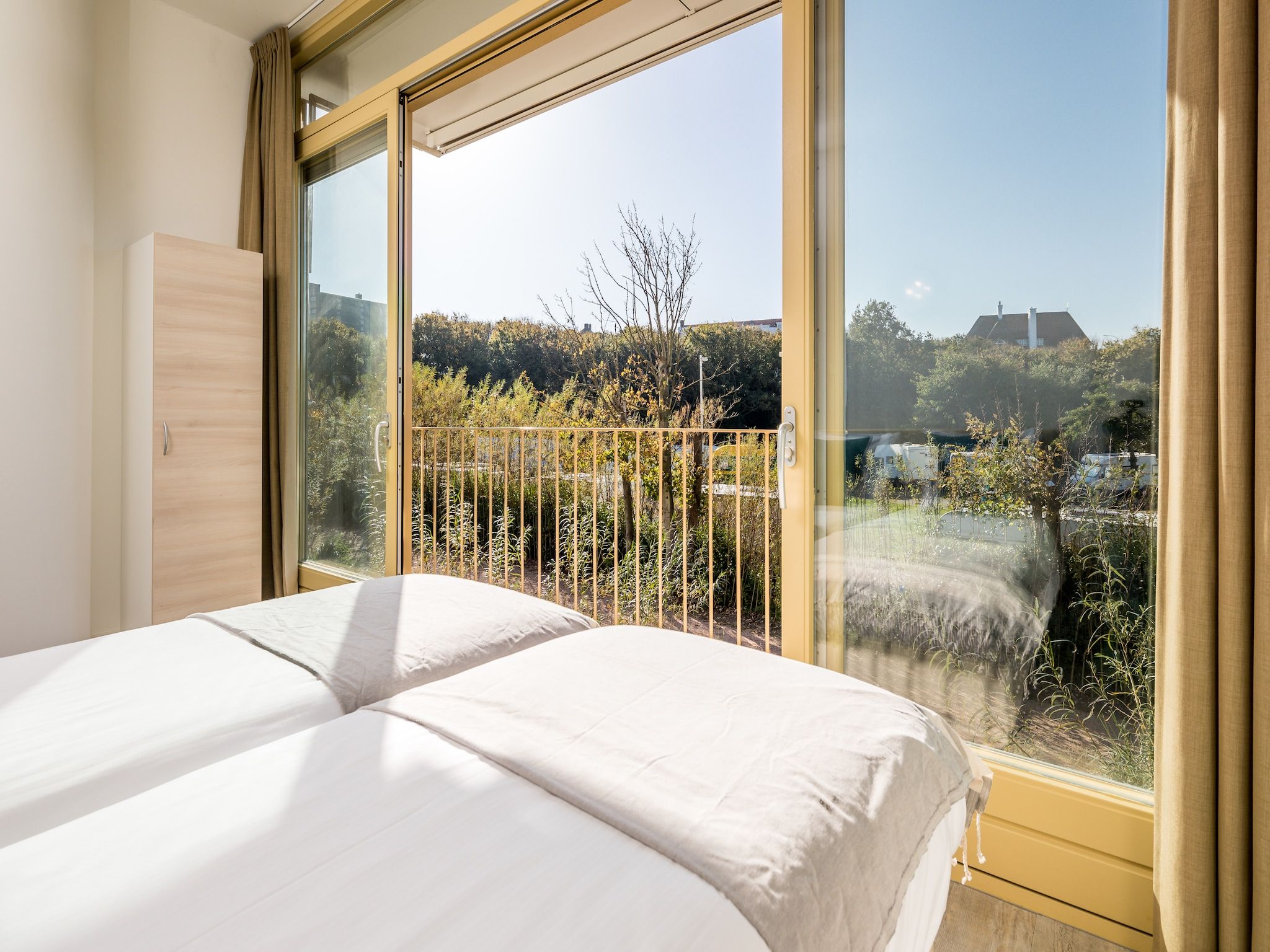 Een slaapkamer van Noordzee Resort Vlissingen 1 in Vlissingen