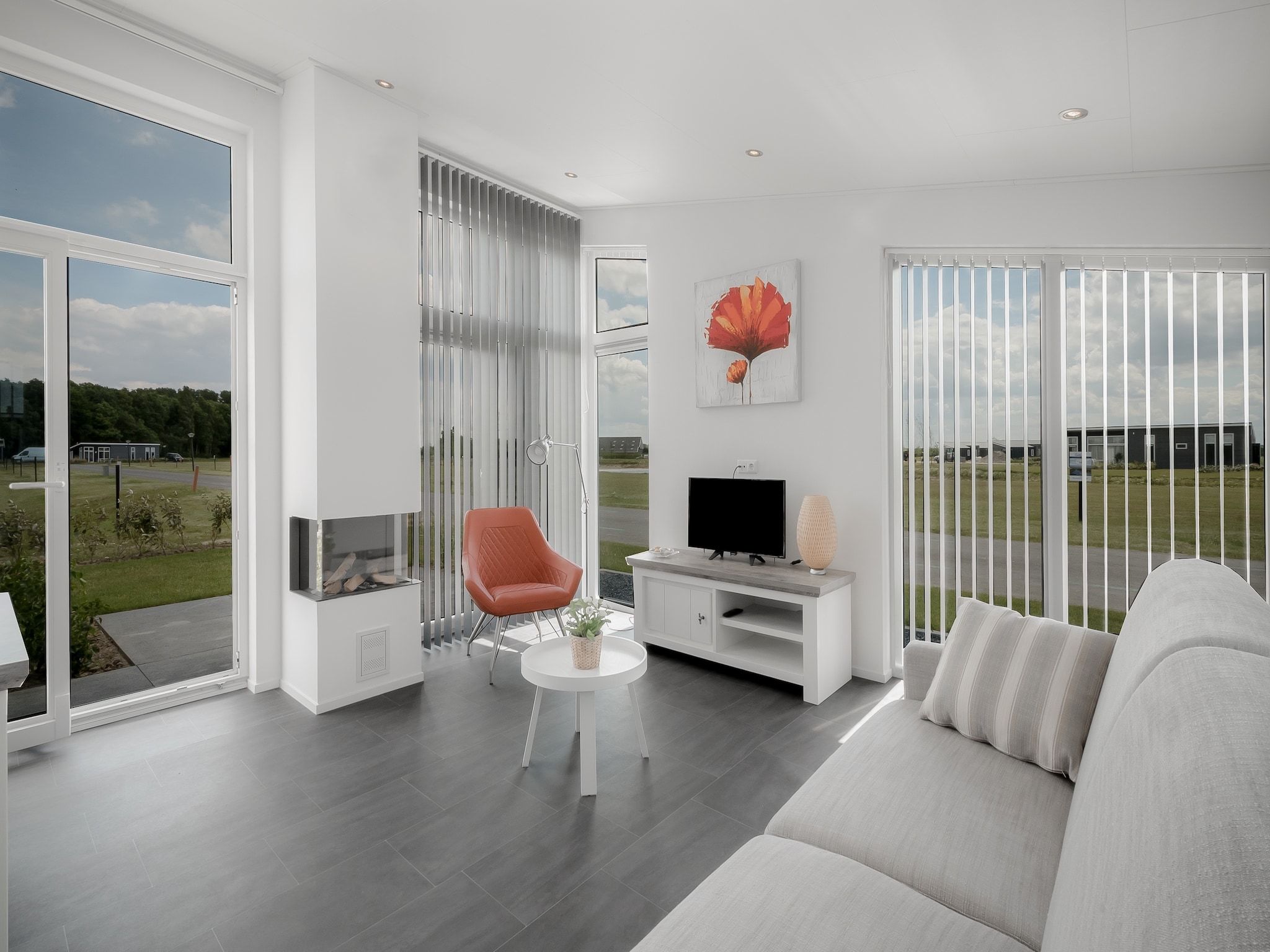 De woonkamer van Water Resort Oosterschelde 69 in Wemeldinge