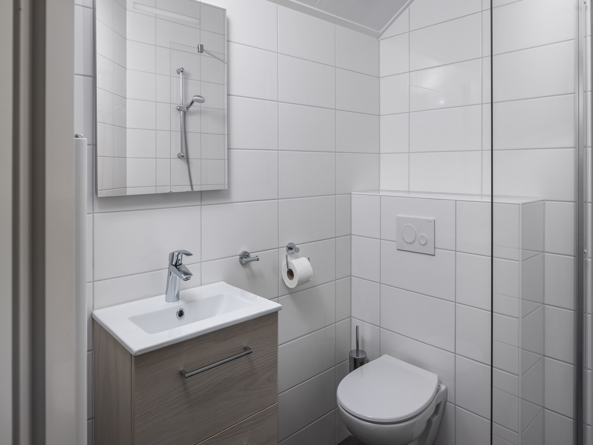 De badkamer van Vakantiepark Hof Domburg 11 in Domburg