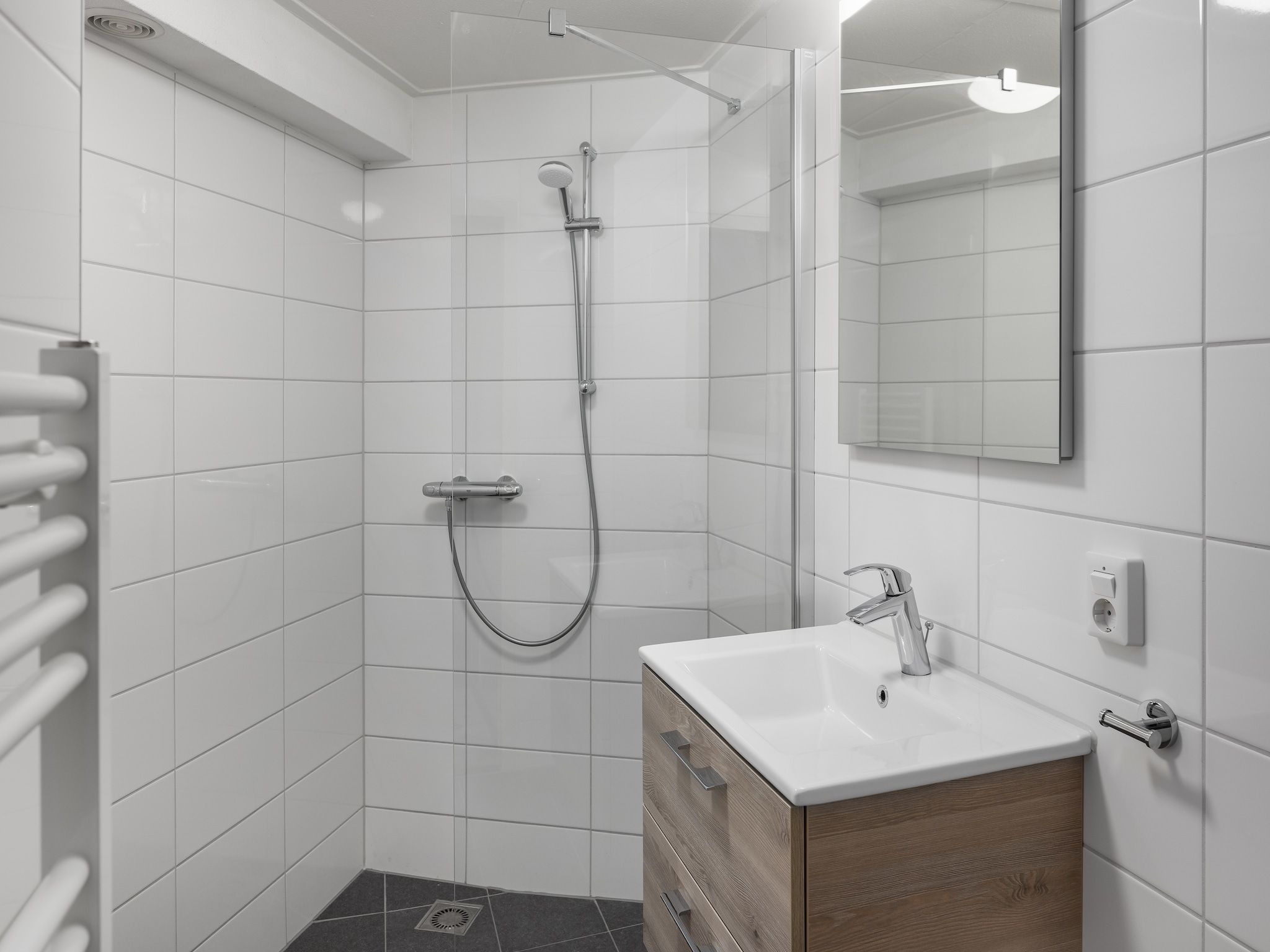 De badkamer van Vakantiepark Hof Domburg 11 in Domburg