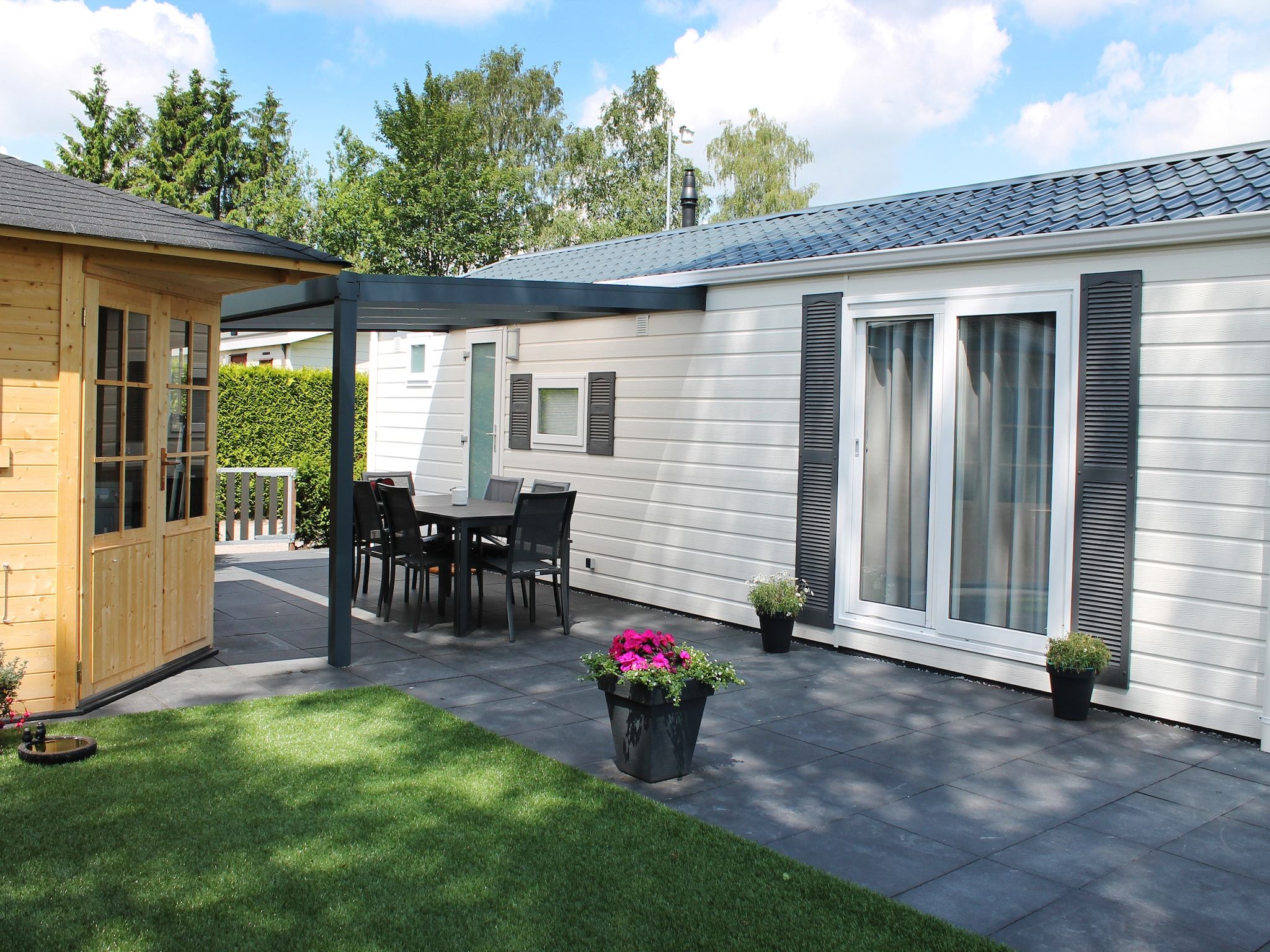 De buitenkant van Recreatiepark de Boshoek 4 in Voorthuizen