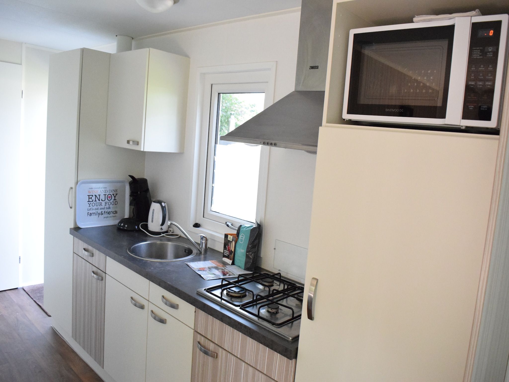 De keuken van Recreatiepark de Boshoek 5 in Voorthuizen