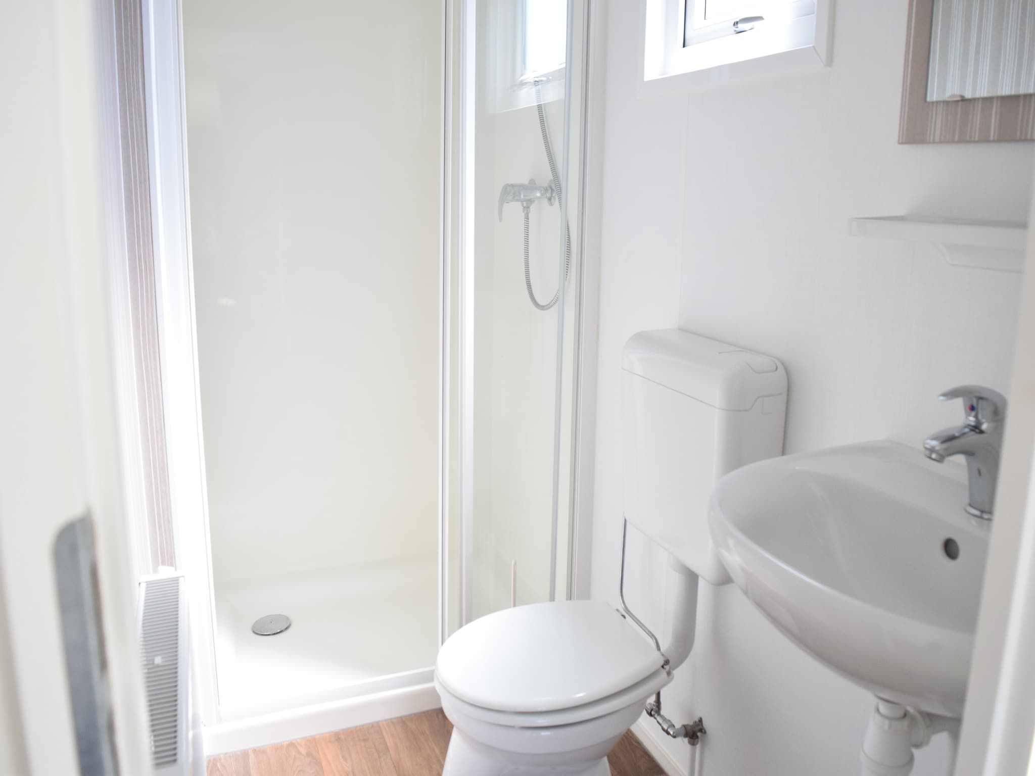 De badkamer van Recreatiepark de Boshoek 5 in Voorthuizen