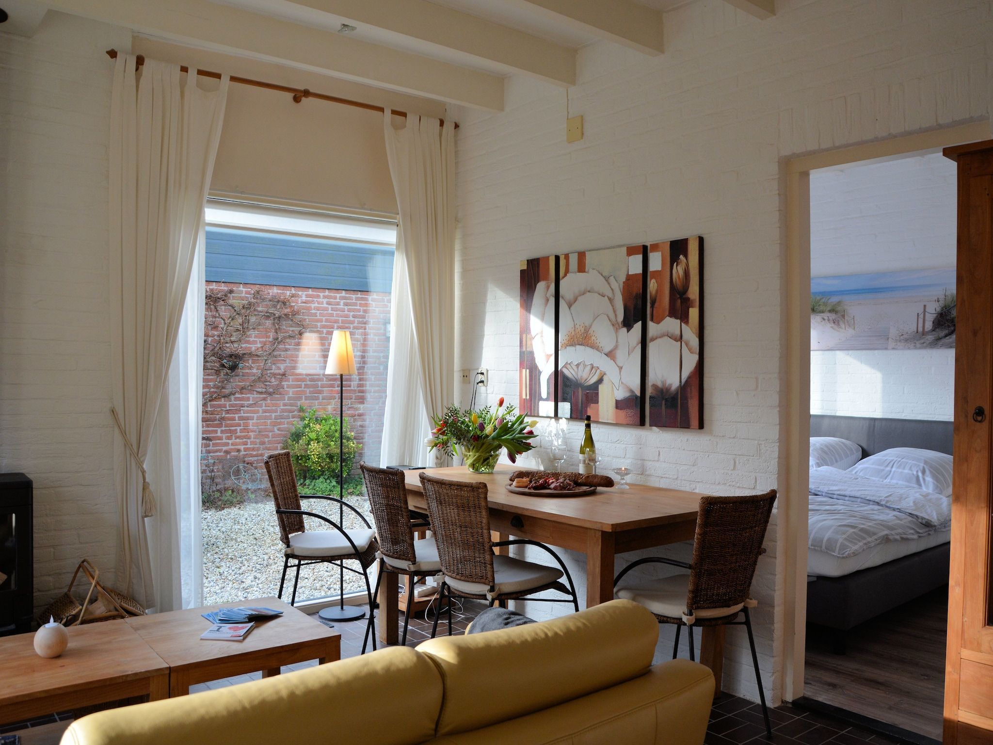 De woonkamer van Bos-Lodge in Noordwijkerhout