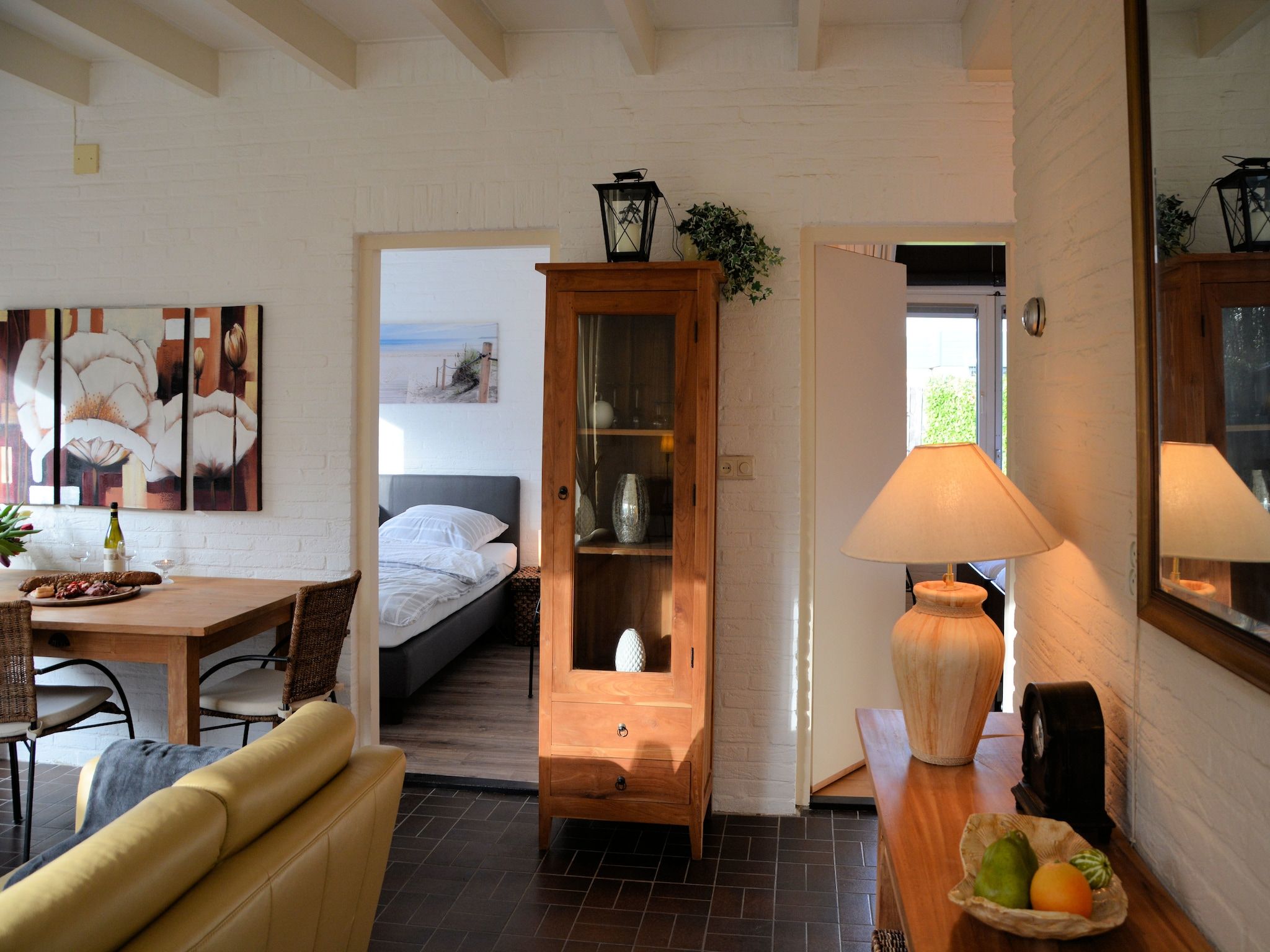 De woonkamer van Bos-Lodge in Noordwijkerhout