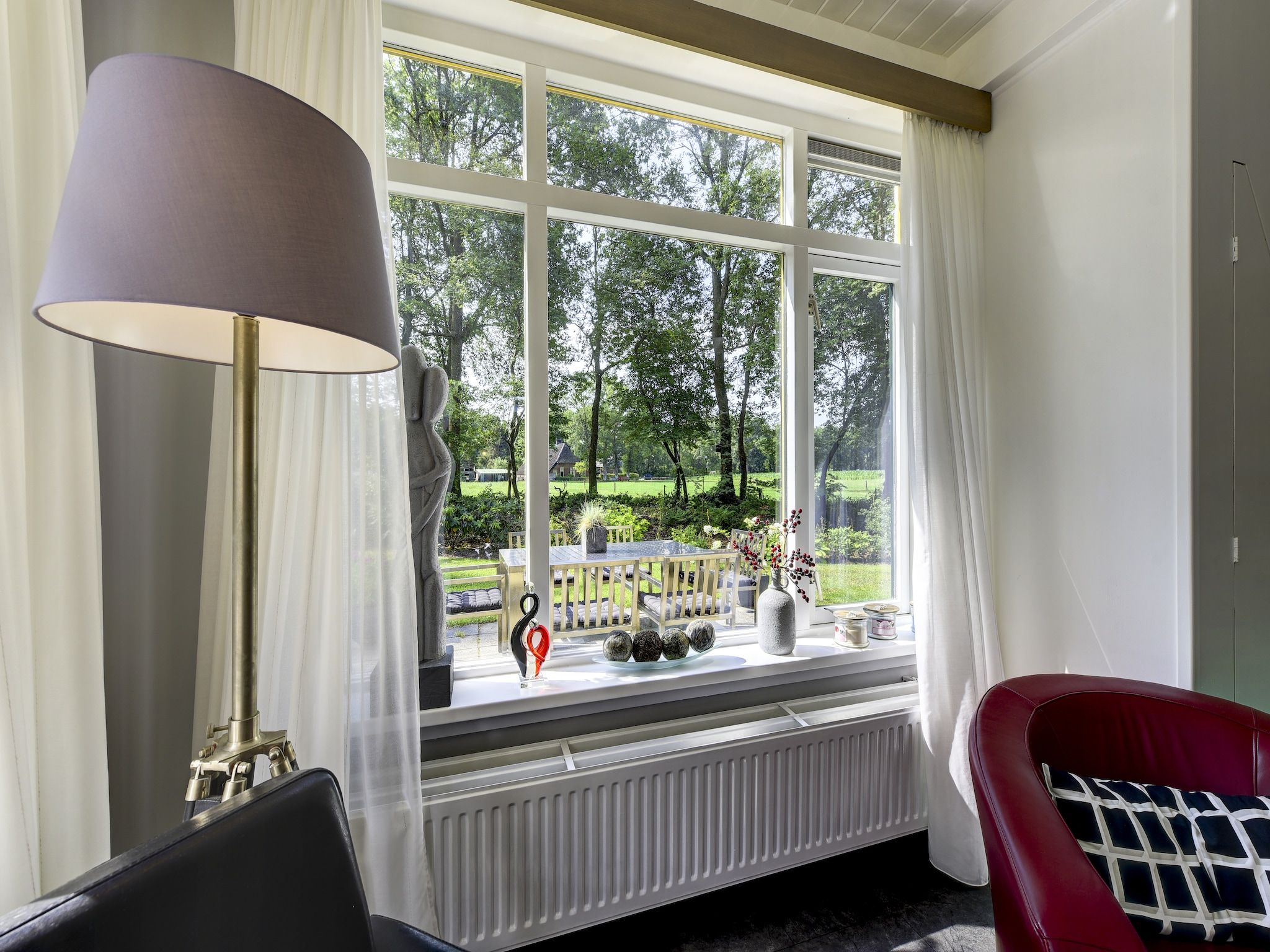 Het uitzicht vanaf Buitenplaats Gerner 6 in Dalfsen