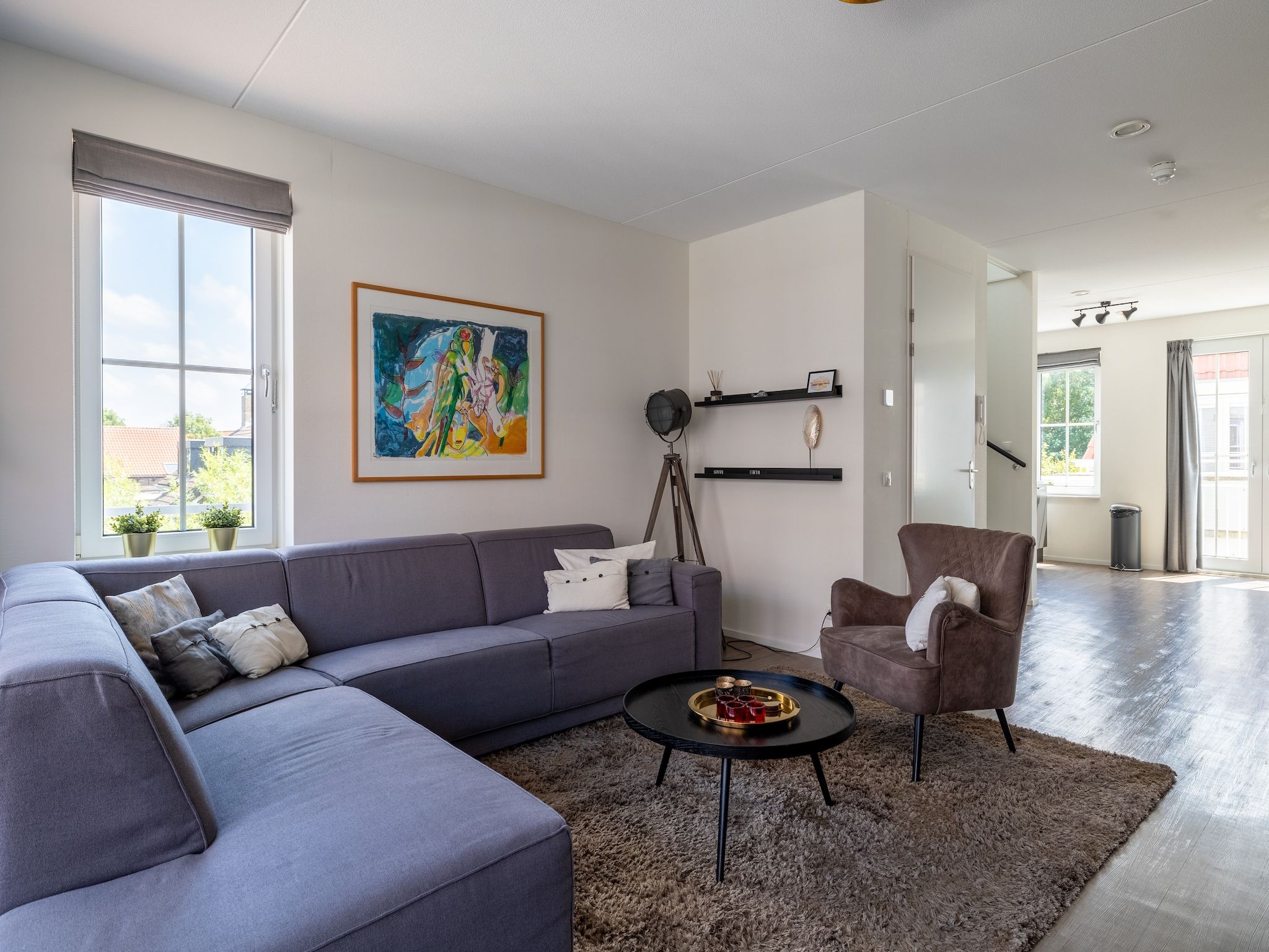 De woonkamer van appartement Kaapduinseweg 13 Dishoek 13D luxe 6p sauna in Koudekerke