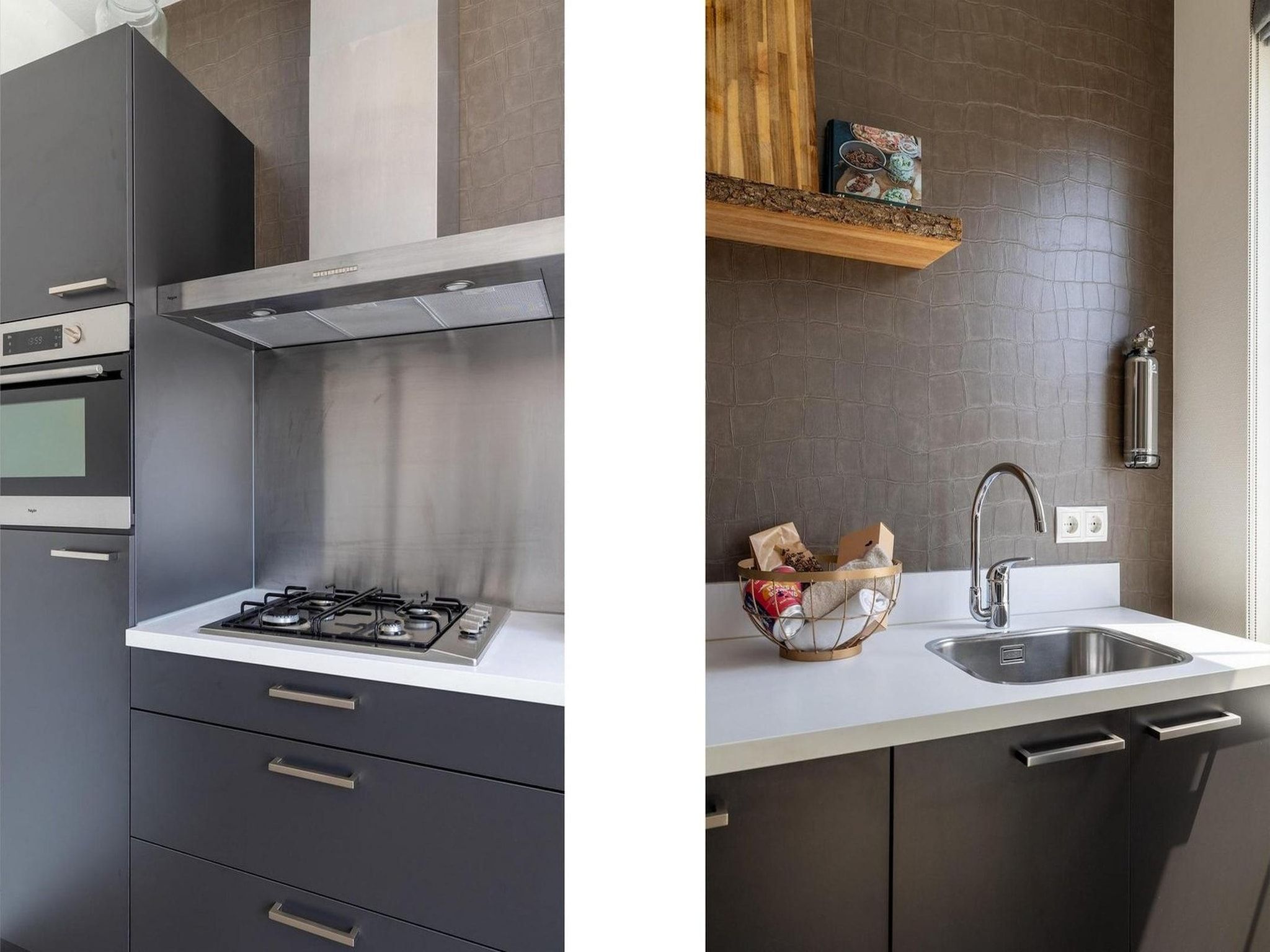 De keuken van appartement Kaapduinseweg 13 Dishoek 13D luxe 6p sauna in Koudekerke